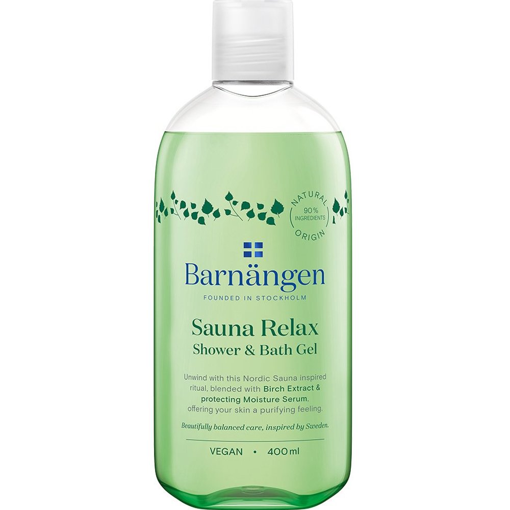 Barnangen Sauna Relax Shower & Bath Gel Χαλαρωτικό Αφροντούς με Εκχυλίσματα Σημύδας & Ενυδατικό Ορό Προστασίας 400ml