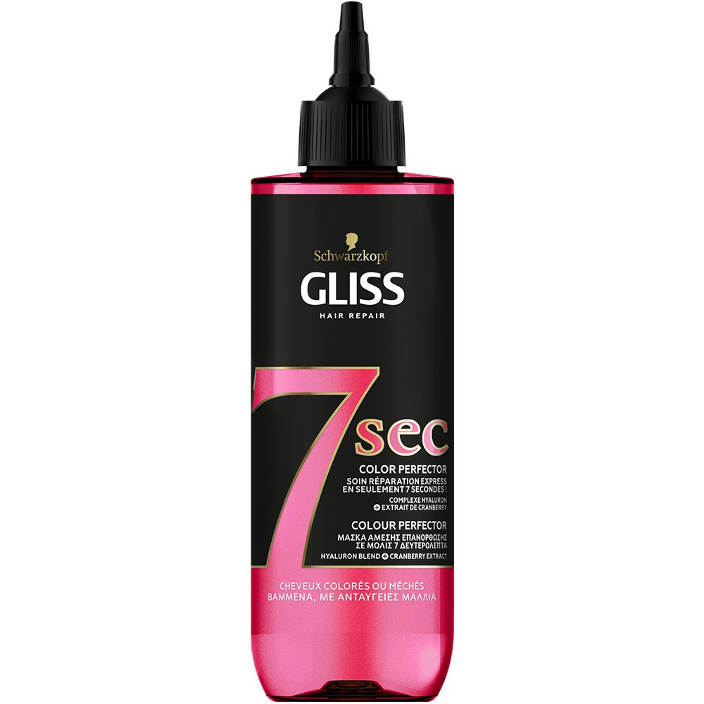 Schwarzkopf Gliss 7 sec Colour Perfectour Μάσκα Μαλλιών Άμεσης Επανόρθωσης σε για Βαμμένα ή με Ανταύγειες Μαλλιά 200ml