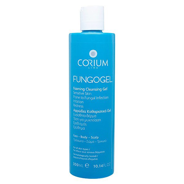 Corium Line Corium Line Fungogel Foaming Face, Scalp & Body Cleansing Gel Αφρώδες Καθαριστικό Τζελ για Ευαίσθητο Δέρμα με Τάση για Μυκητίαση 300ml