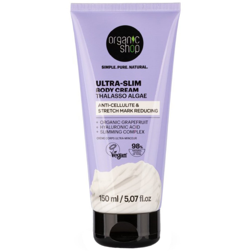 Organic Shop Thalasso Algae Anti-Cellulite & Stretch Mark Reducing Ultra-Slim Body Cream Ενυδατική & Συσφικτική Κρέμα Σώματος με Θαλάσσια Φύκια & με Άρωμα Γκρέιπφρουτ Κατά της Κυτταρίτιδας & για Μείωση Ραγάδων για Απαλό & Νεανικό Δέρμα 150ml