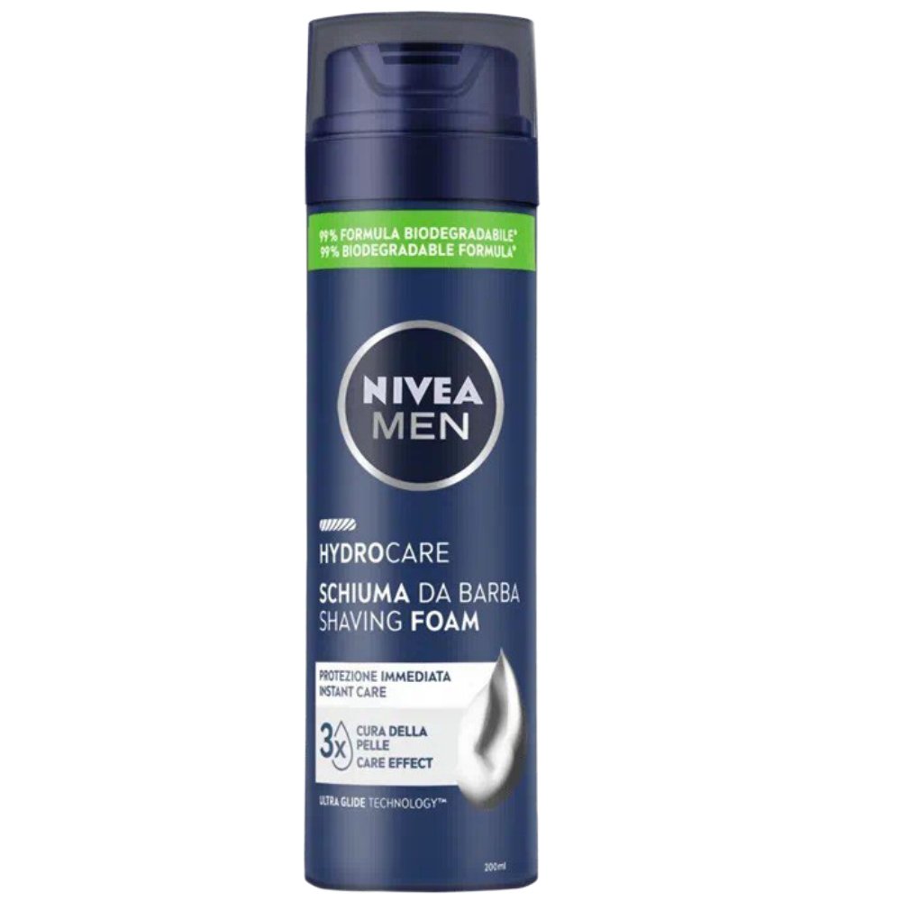 Nivea Men Hydrocare Instant Care Shaving Foam Ενυδατικός Αφρός Ξυρίσματος Κατά των Ερεθισμών με Αλόη Βέρα για Υγιή Όψη της Επιδερμίδας 200ml