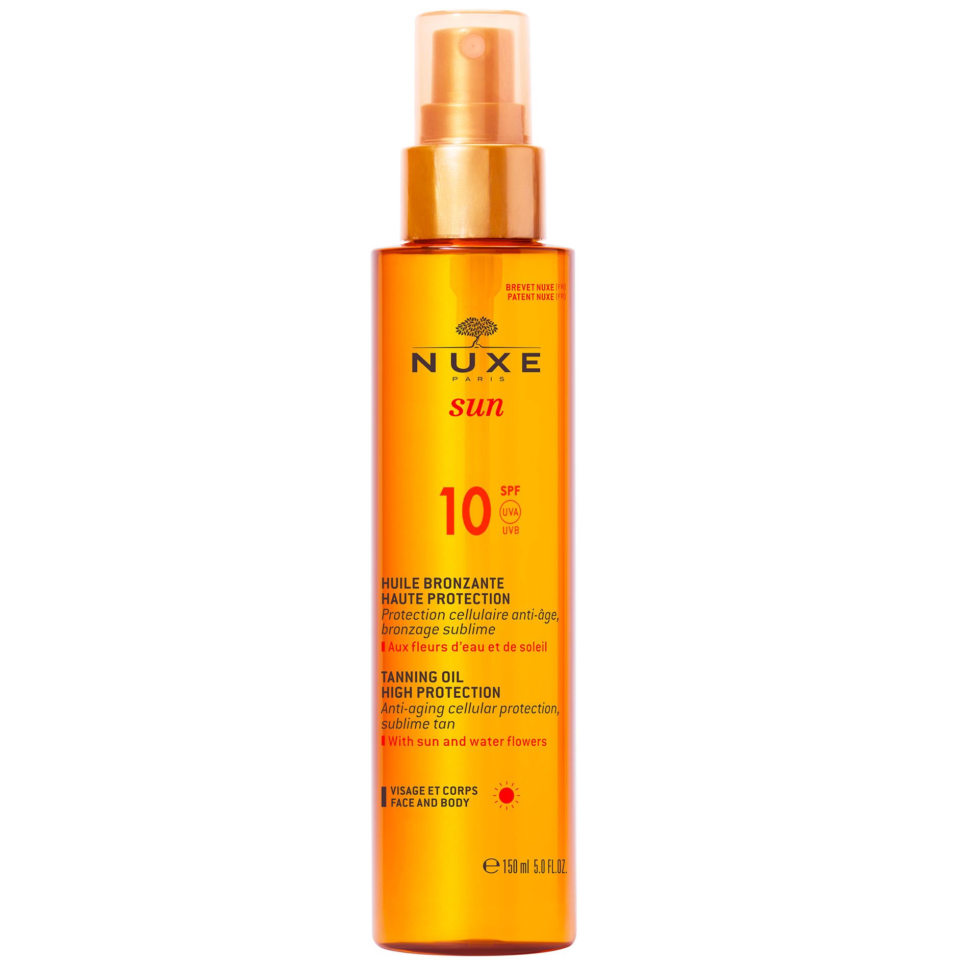 Nuxe Sun Tanning Oil - Λάδι Μαυρίσματος για Πρόσωπο & Σώμα Spf10 150ml 8278