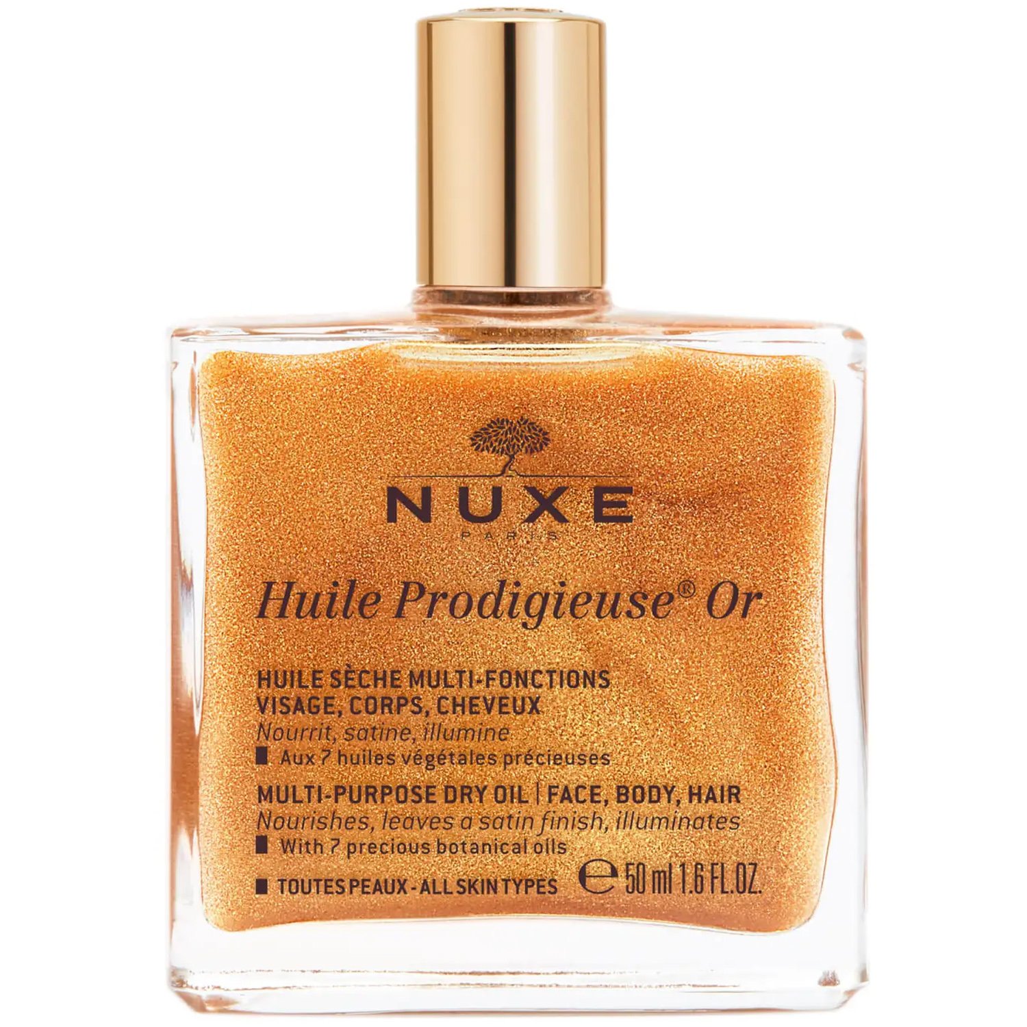 Nuxe Huile Prodigieuse OR – Ξηρό Λάδι Ενυδάτωσης και Λάμψης για Πρόσωπο-Σώμα-Μαλλιά με Χρυσαφένια Λάμψη 100ml