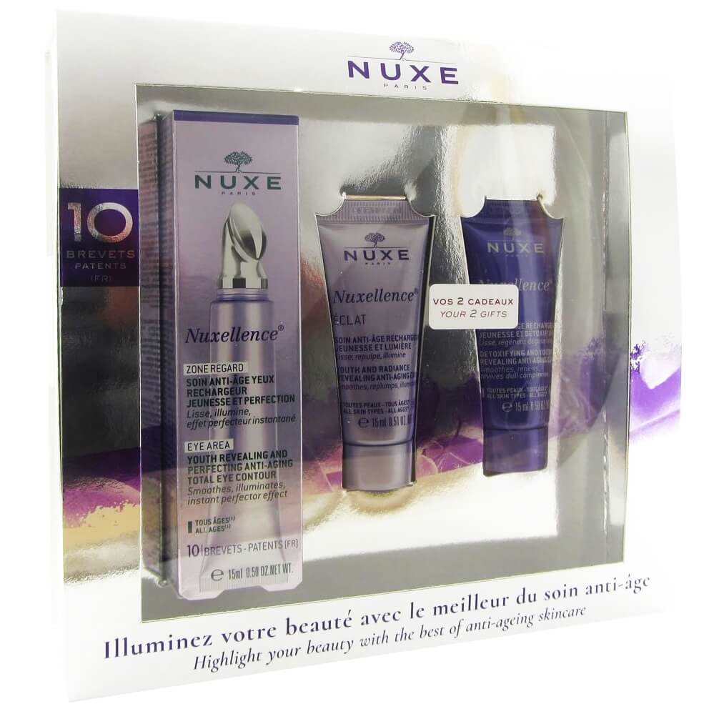 Nuxe Πακέτο Προσφοράς Nuxellence Zone Regarde Soin Anti-Age Yeux 15ml & Δώρο Nuxellence Eclat 15ml, Nuxellence Detox 15ml