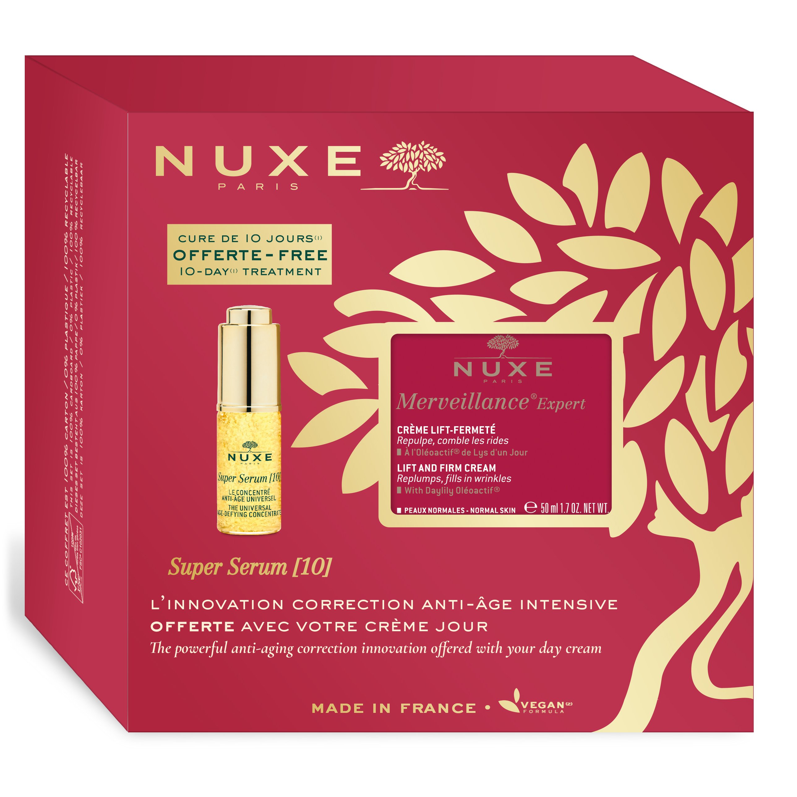 Nuxe Gift Pack Merveillance Expert Creme for Normal Skin 50ml...