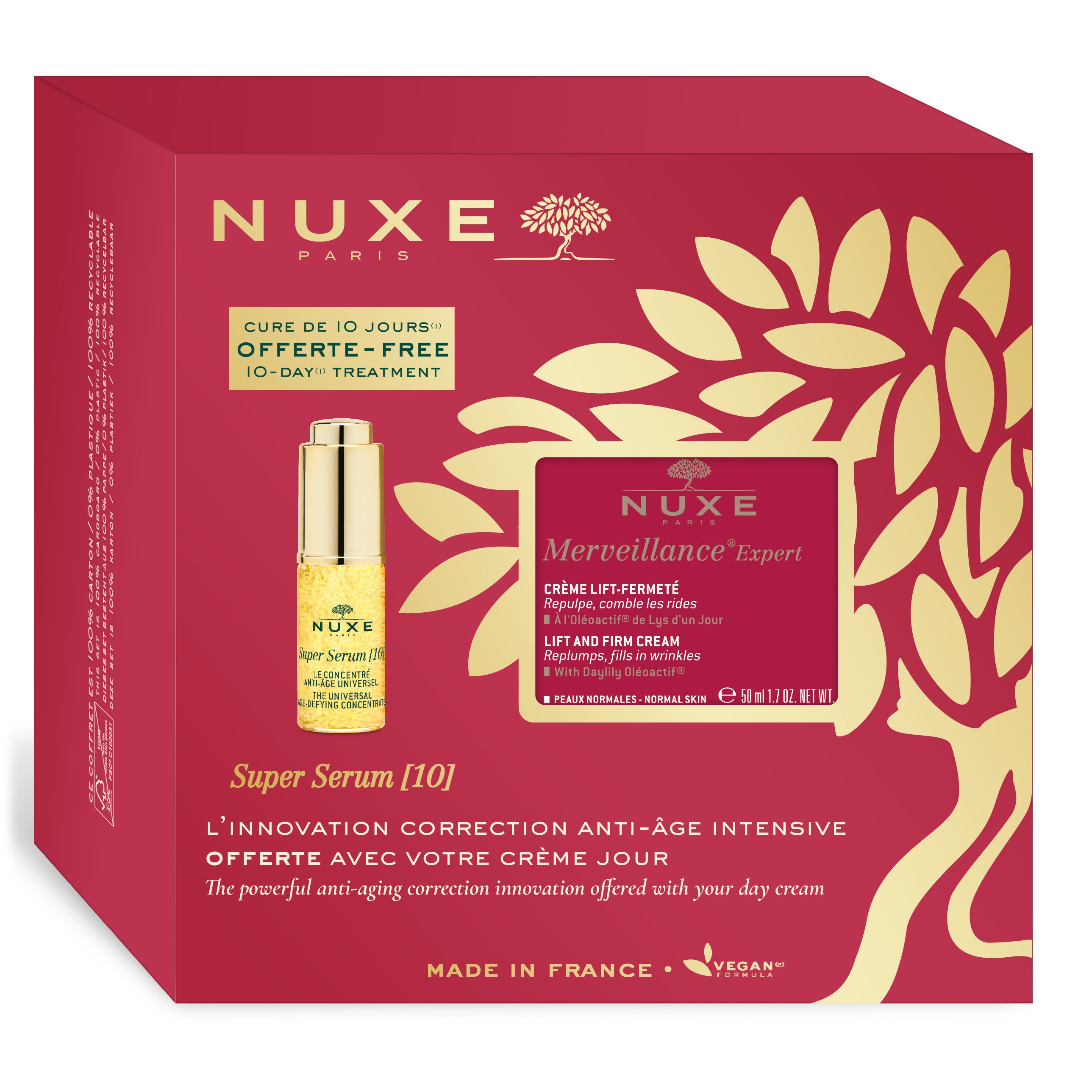 Nuxe Gift Pack Merveillance Expert Creme for Normal Skin 50ml & Δώρο Super Serum 10, 5ml
