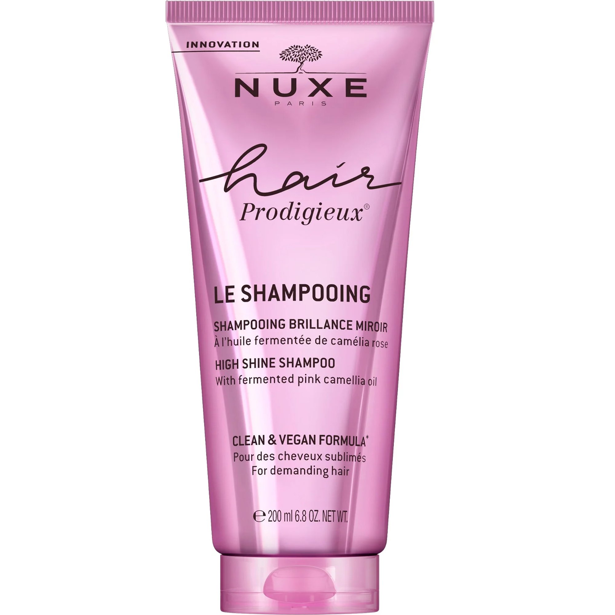 Nuxe Hair Prodigieux High Shine Shampoo Απαλό Αρωματικό Σαμπουάν με Εκχύλισμα Ροζ Καμέλιας για Θρέψη & Λάμψη 200ml