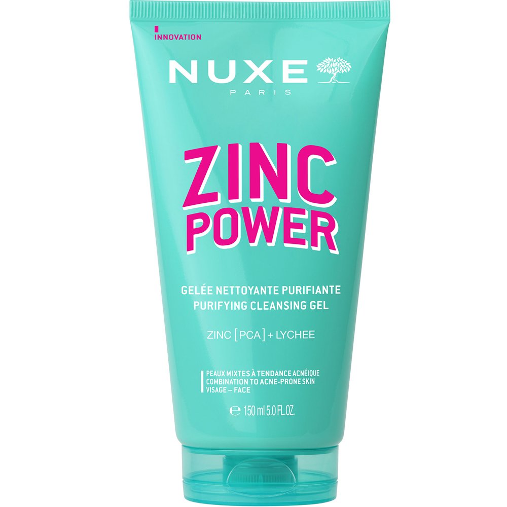 Nuxe Nuxe Zinc Power Purifying Cleansing Gel Καθαρισμού Κατά των Ατελειών με Ψευδάργυρο [PCA] & Εκχύλισμα Λίτσι για Ματ Αποτέλεσμα & Σύσφιξη των Πόρων σε Επιδερμίδες με Τάση για Ακμή 150ml