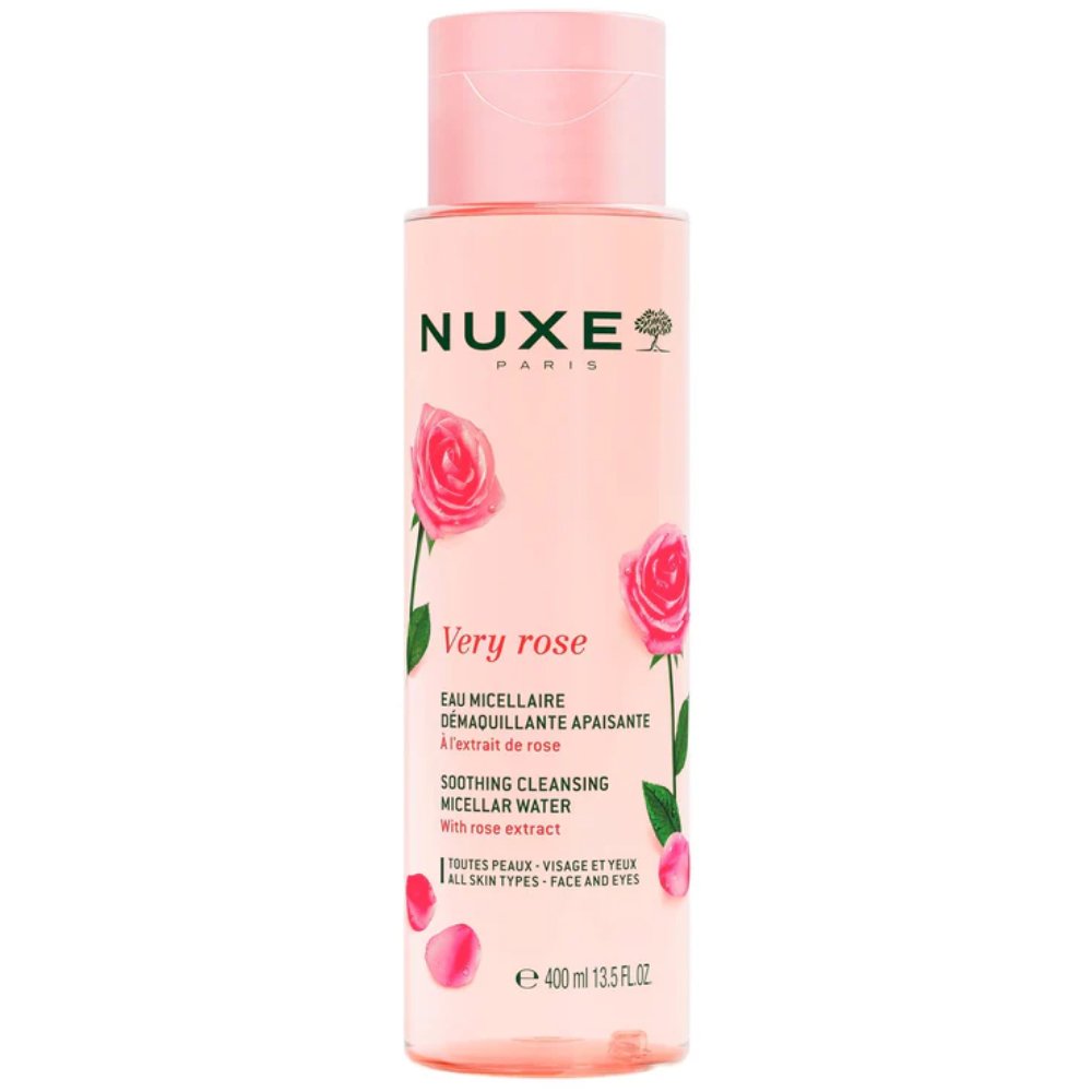 Nuxe Very Rose Soothing Cleansing Micellar Water Μικυλλιακό Νερό Καθαρισμού & Ντεμακιγιάζ Προσώπου - Ματιών με Εκχύλισμα Τριαντάφυλλου, Κατάλληλο για Όλους τους Τύπους Επιδερμίδας 400ml