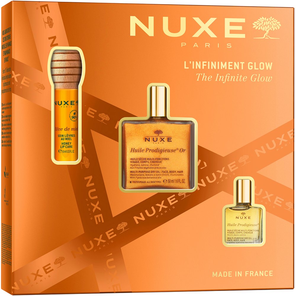 Nuxe Promo Huile Prodigieuse OR Dry Oil 50ml & Reve de Miel Honey Lip Care Oil 10ml & Huile Prodigieuse 10ml