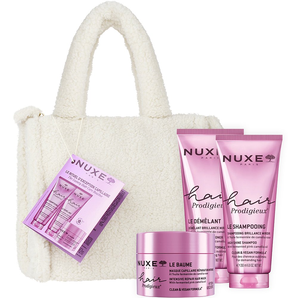 Nuxe Promo Hair Prodigieux Intensive Repair Hair Mask 200ml & High Shine Conditioner 200ml & High Shine Shampoo 200ml & Δώρο Teddy Τσαντάκι 1 Τεμάχιο