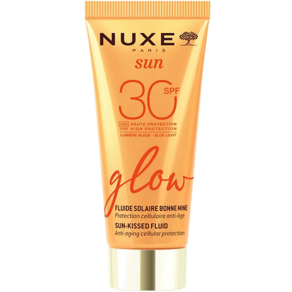 Nuxe Sun Glow Spf30 Sun-Kissed Fluid Λεπτόρευστη Αντηλιακή Κρέμα Προσώπου Υψηλής Προστασίας Κατάλληλη για Όλους τους Χρωματικούς Τόνους Επιδερμίδας 40ml