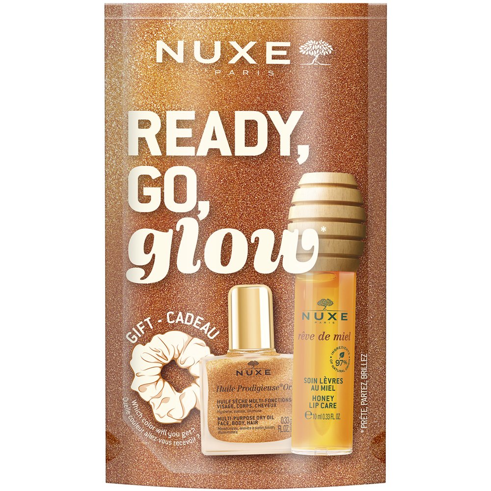 Nuxe Nuxe Promo Reve de Miel Honey Lip Care Oil 10ml & Huile Prodigieuse Or 10ml & Δώρο Hair Scrunchie σε Τυχαία Επιλογή Χρώματος 1 Τεμάχιο