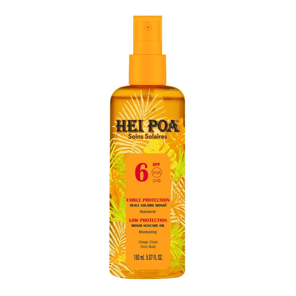 Hei Poa Soins Solaire Monoi Dry Oil Spf6 Tiare Spray Ξηρό Λάδι Monoi Χαμηλής Αντηλιακής Προστασία για Πρόσωπο & Σώμα 150ml