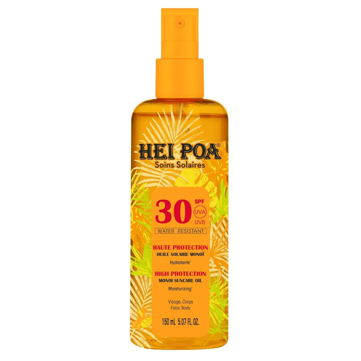 Hei Poa Soins Solaire Monoi Dry Oil Spf30 Tiare Spray Αντηλιακό Ξηρό Λάδι με Υψηλή Αντηλιακή Προστασία για Πρόσωπο & Σώμα 150ml