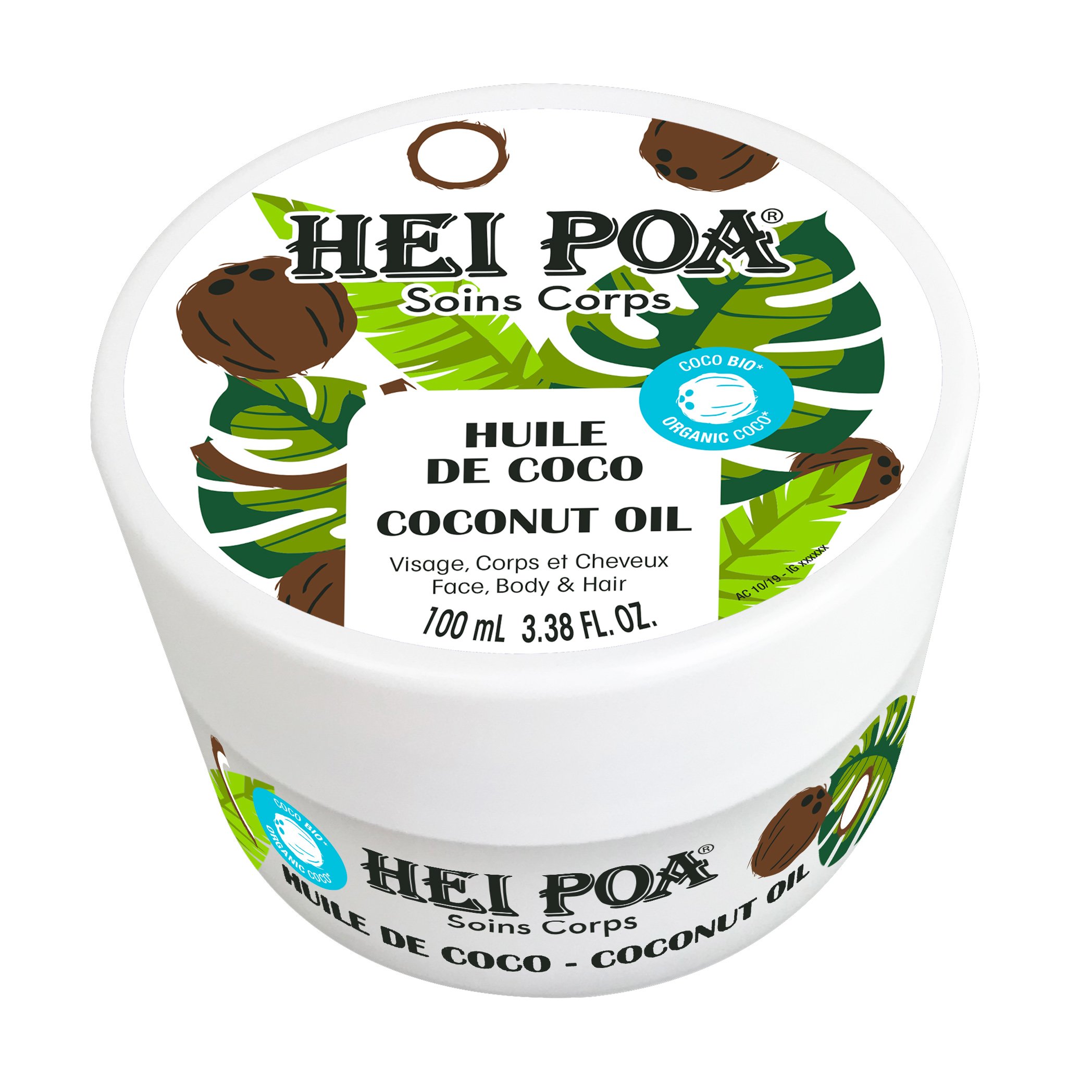 Hei Poa Soins Corps Coconut Oil Βιολογικό Λάδι Καρύδας Πολλαπλών Χρήσεων 100ml