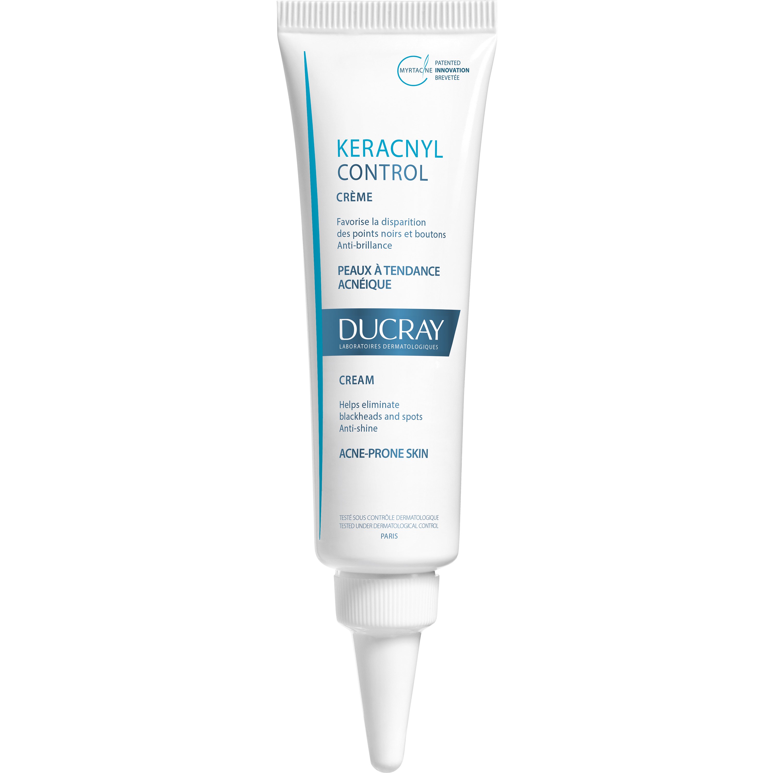 Ducray Keracnyl Control Cream 30ml,Κρέμα Προσώπου για Επιδερμίδες με Τάση Ακμής, Εξαλείφει τα Μαύρα Στίγματα