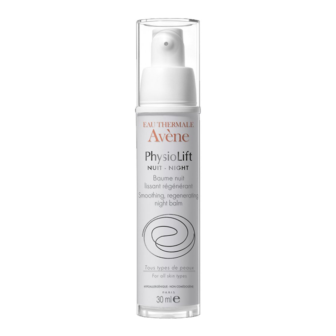 Avène Physiolift Baume Nuit Lissant Regenerant Λειαντική Αναγεννητική Κρέμα Νύχτας για Όλους τους Τύπους Δέρματος 30ml