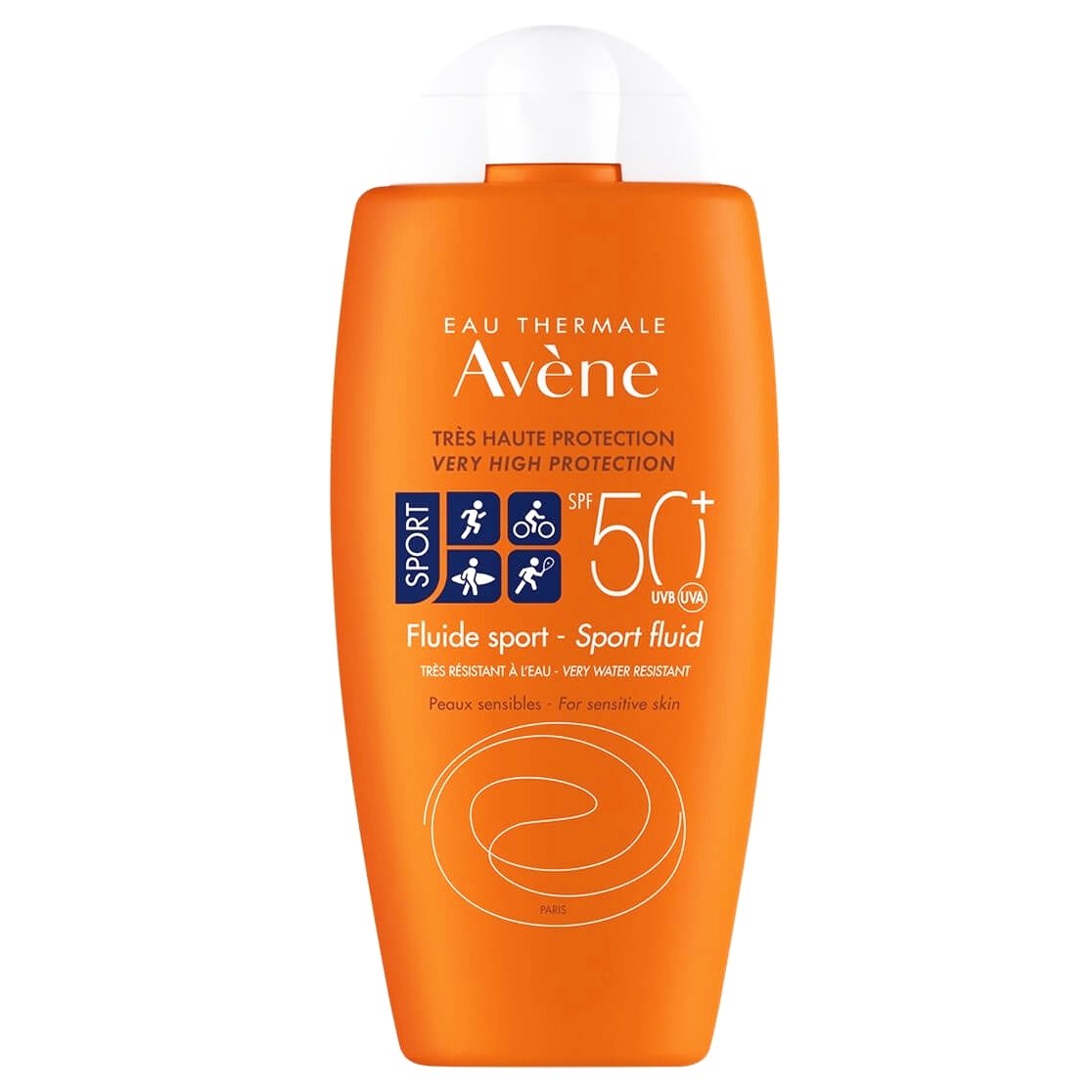 Avène Avene Fluide Sport Spf50+ Αντηλιακή Κρέμα Προσώπου Σώματος Πολύ Υψηλής Προστασίας Ειδικά Σχεδιασμένη για Αθλητές 100ml