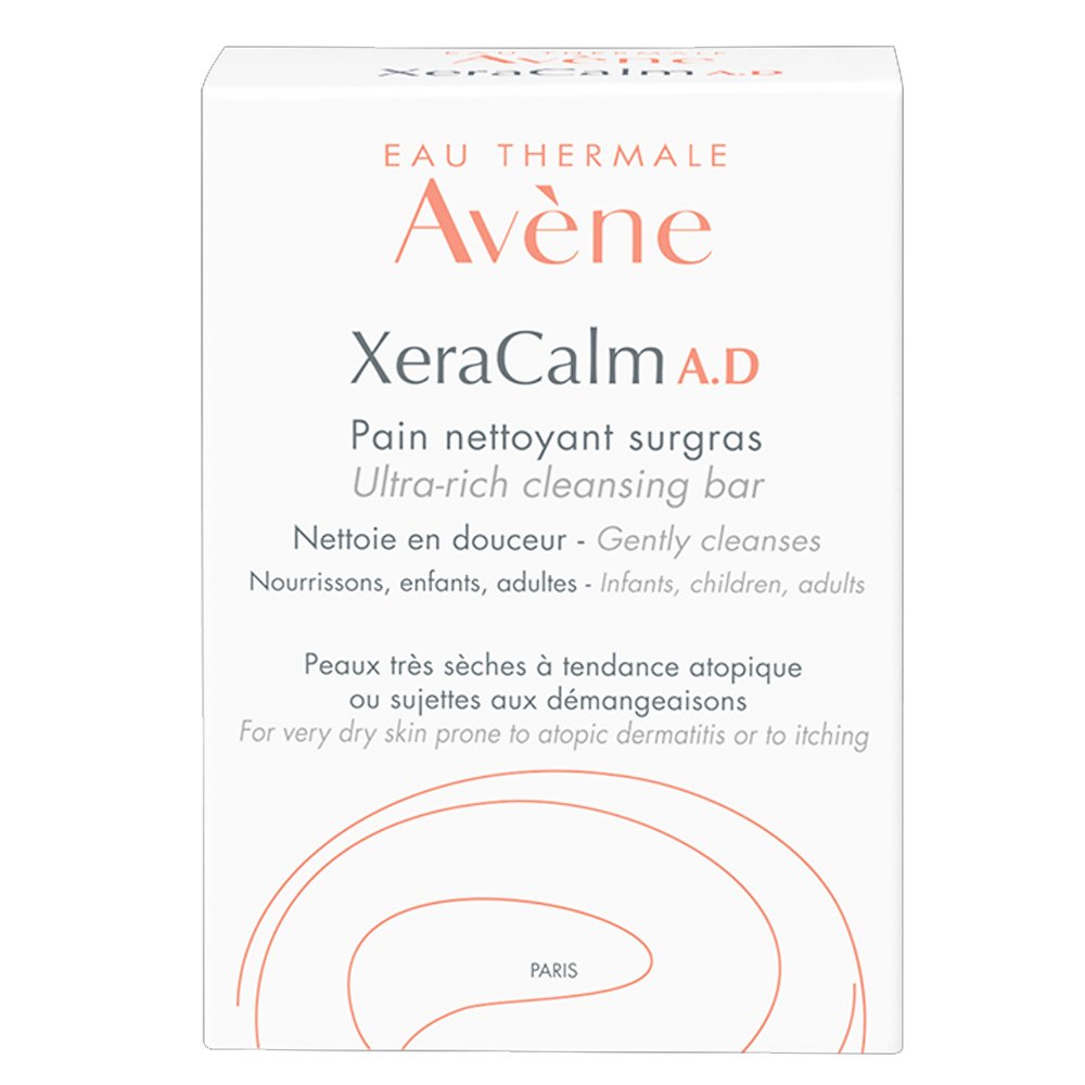 Avene XeraCalm A.D Pain Nettoyant Surgras Υπερλιπαντική Στερεά Πλάκα Καθαρισμού, Πολύ Ξηρό Δέρμα με Τάση Ατοπίας ή Κνησμού 100gr