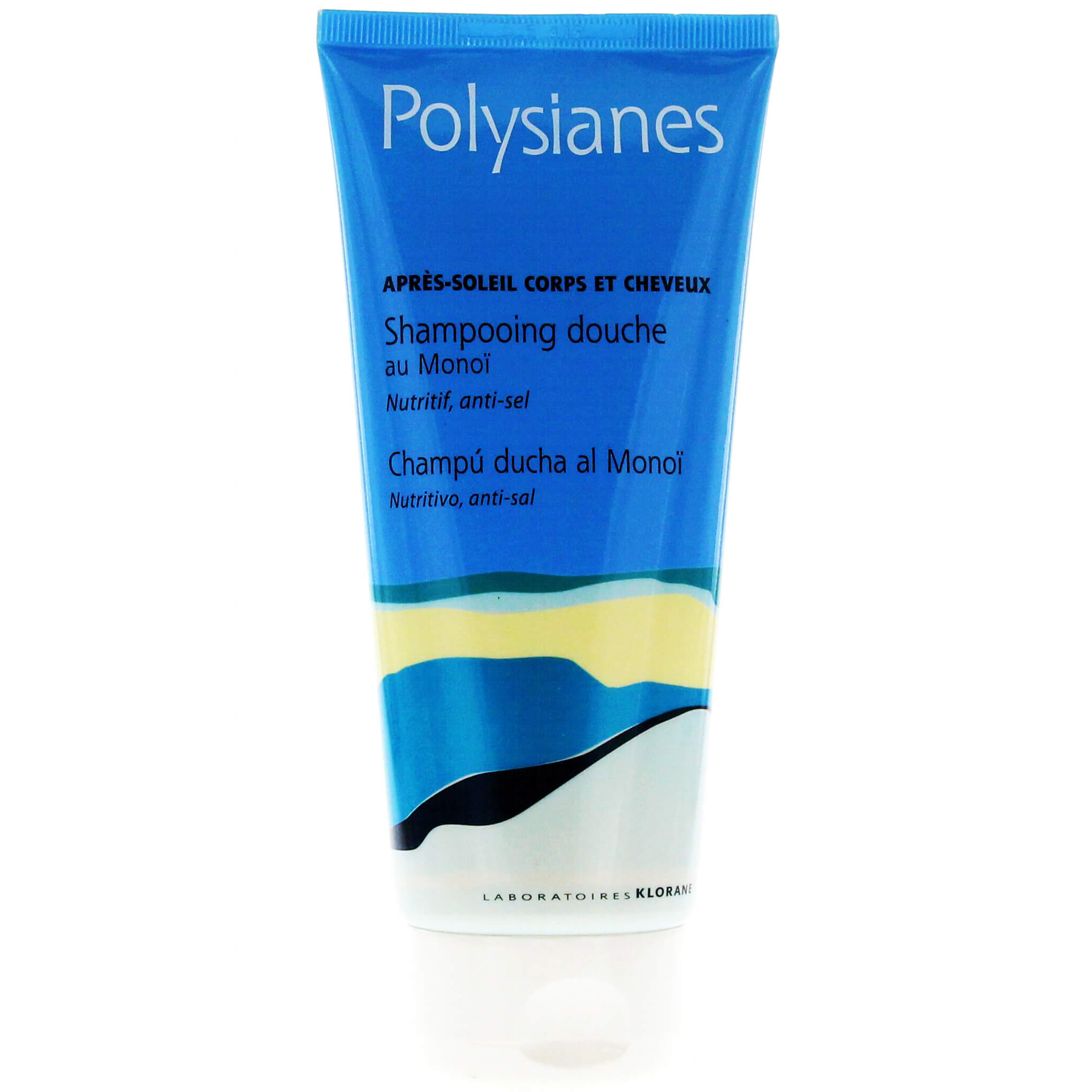 Polysianes Shampooing Douche au Monoï Θρεπτικό Σαμπουάν Αφροντούς με Monoi Απομακρύνει Απαλά το Αλάτι από Σώμα & Μαλλιά 200ml