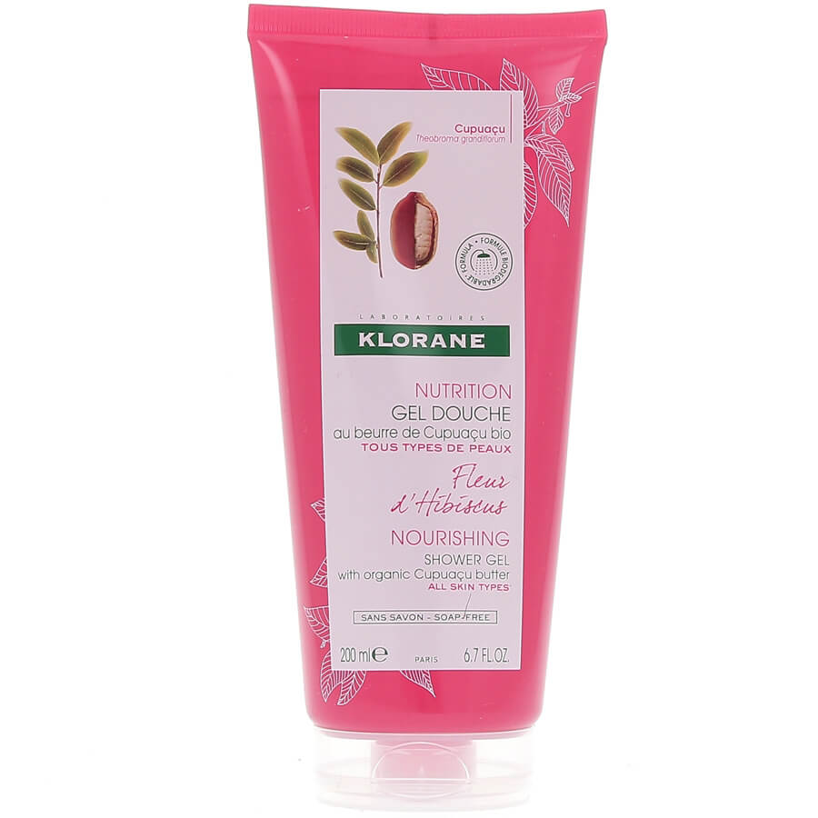 Klorane Nourishing Shower Gel With Organic Cupuacu Butter With Hibiscus Flower Απαλό Αφρόλουτρο με Άνθος Ιβίσκου 200ml
