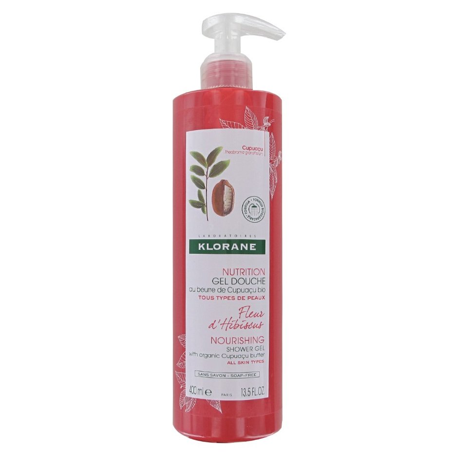 Klorane Nourishing Shower Gel With Organic Cupuacu Butter With Hibiscus Flower Απαλό Αφρόλουτρο με Άνθος Ιβίσκου 400ml