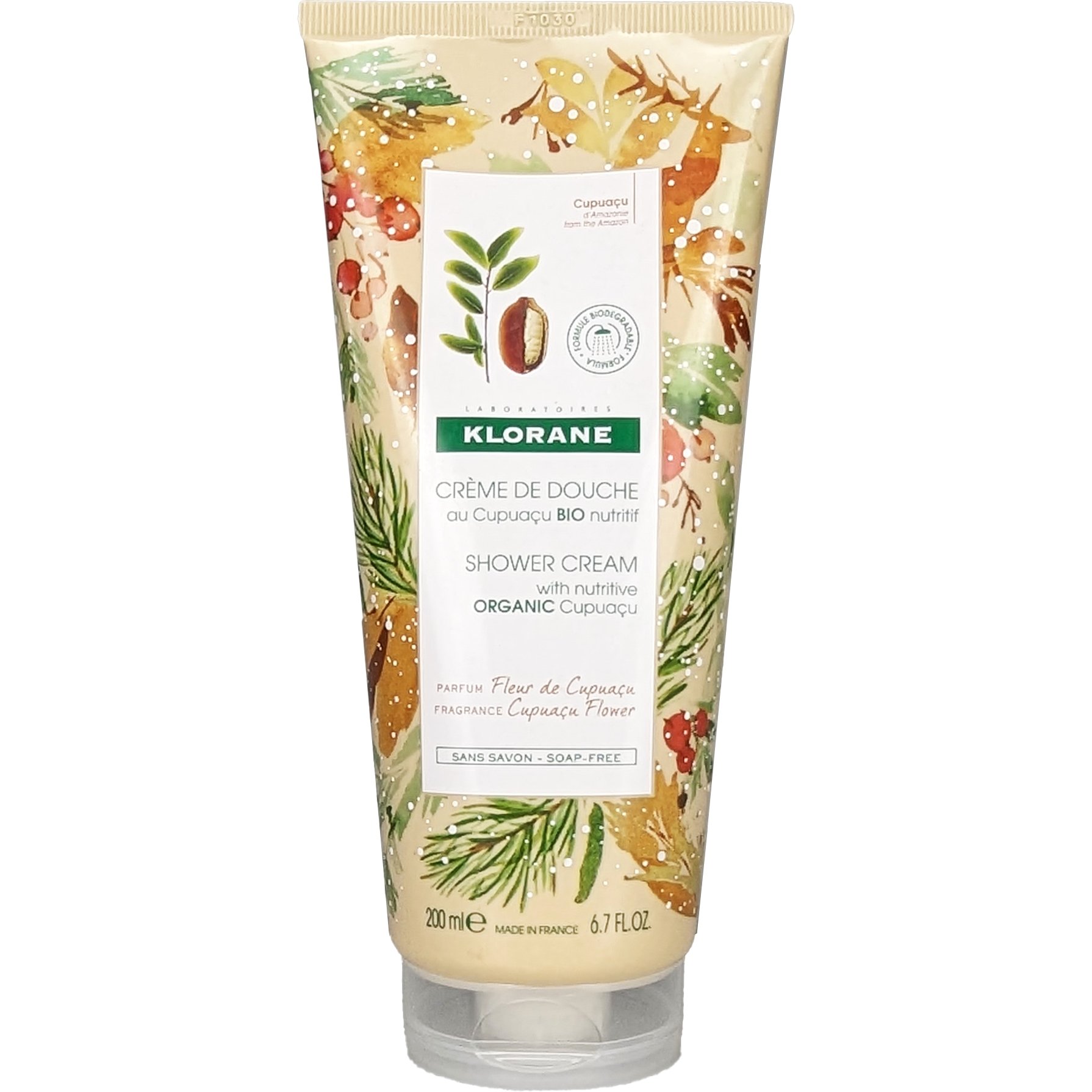 Klorane Shower Cream with Nutritive Organic Cuapuacu Flower Κρεμώδες Αφρόλουτρο με Άρωμα από  Άνθος Cupuacu 200ml