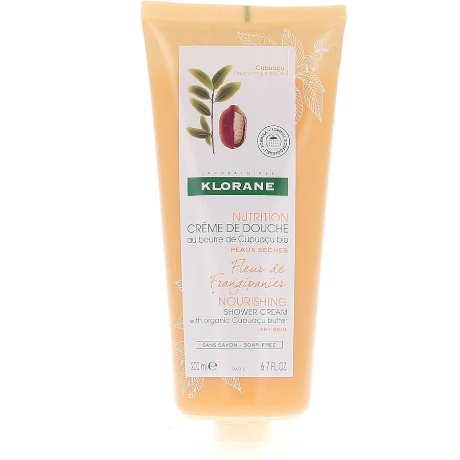 Klorane Nourishing Shower Gel with Organic Cupuacu Butter & Frangipani Flower Απαλό Αφρόλουτρο με Άρωμα Ανθέων Πλουμέριας 200ml