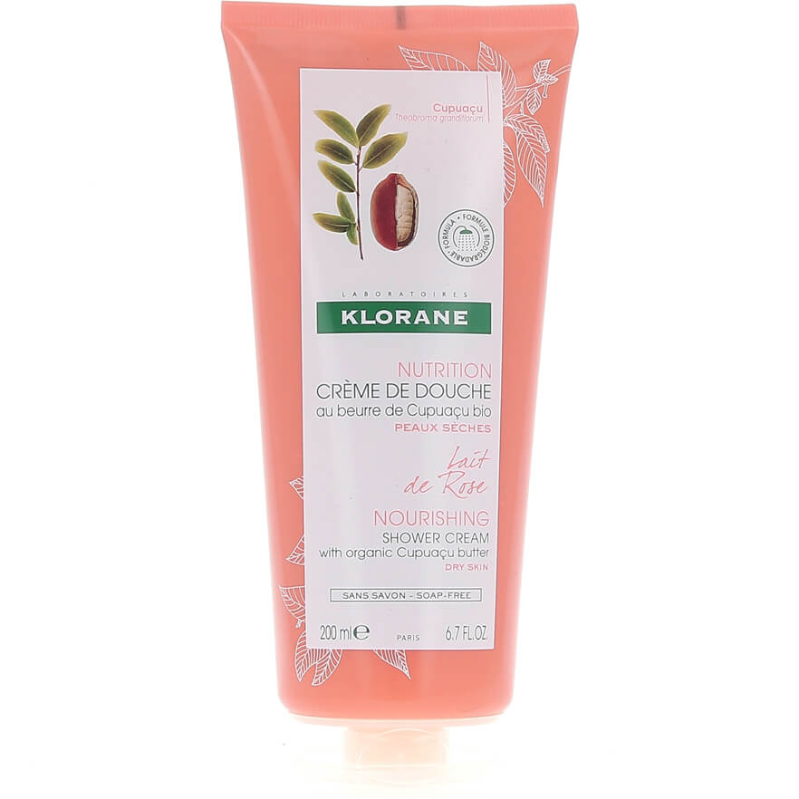 Klorane Nourishing Shower Gel with Organic Cupuacu Butter & Rose Milk Απαλό Αφρόλουτρο με Άρωμα Ρόδου 200ml