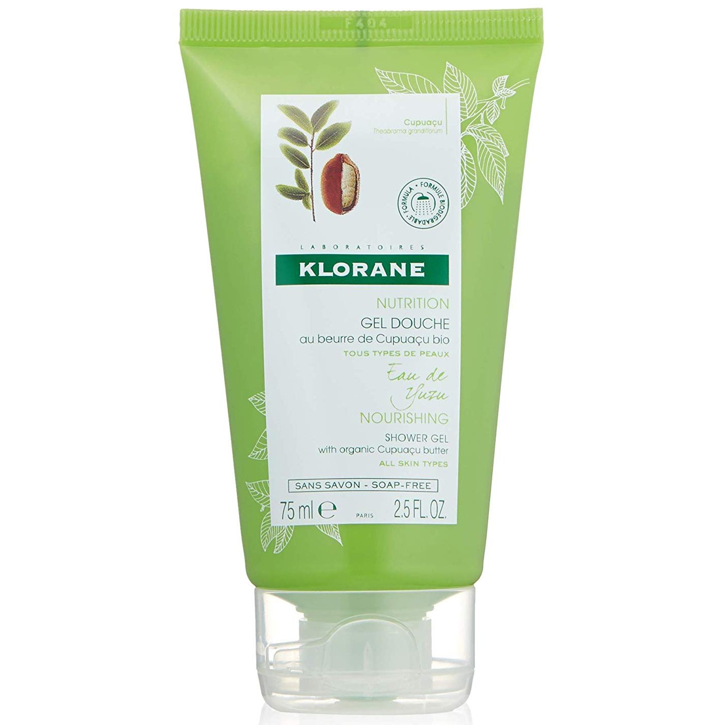 Klorane Travel Size Nourishing Shower Gel with Organic Cupuacu Butter & Yuzu Infusion Απαλό Αφρόλουτρο με Νερό Yuzu 75ml