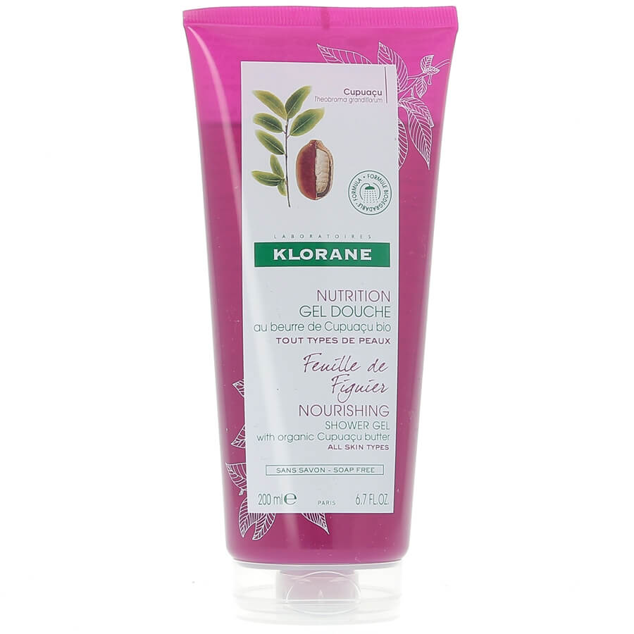 Klorane Nourishing Shower Gel with Organic Cupuacu Butter & Fig Leaf Απαλό Αφρόλουτρο με Εκχύλισμα Φύλλου Συκιάς 200ml