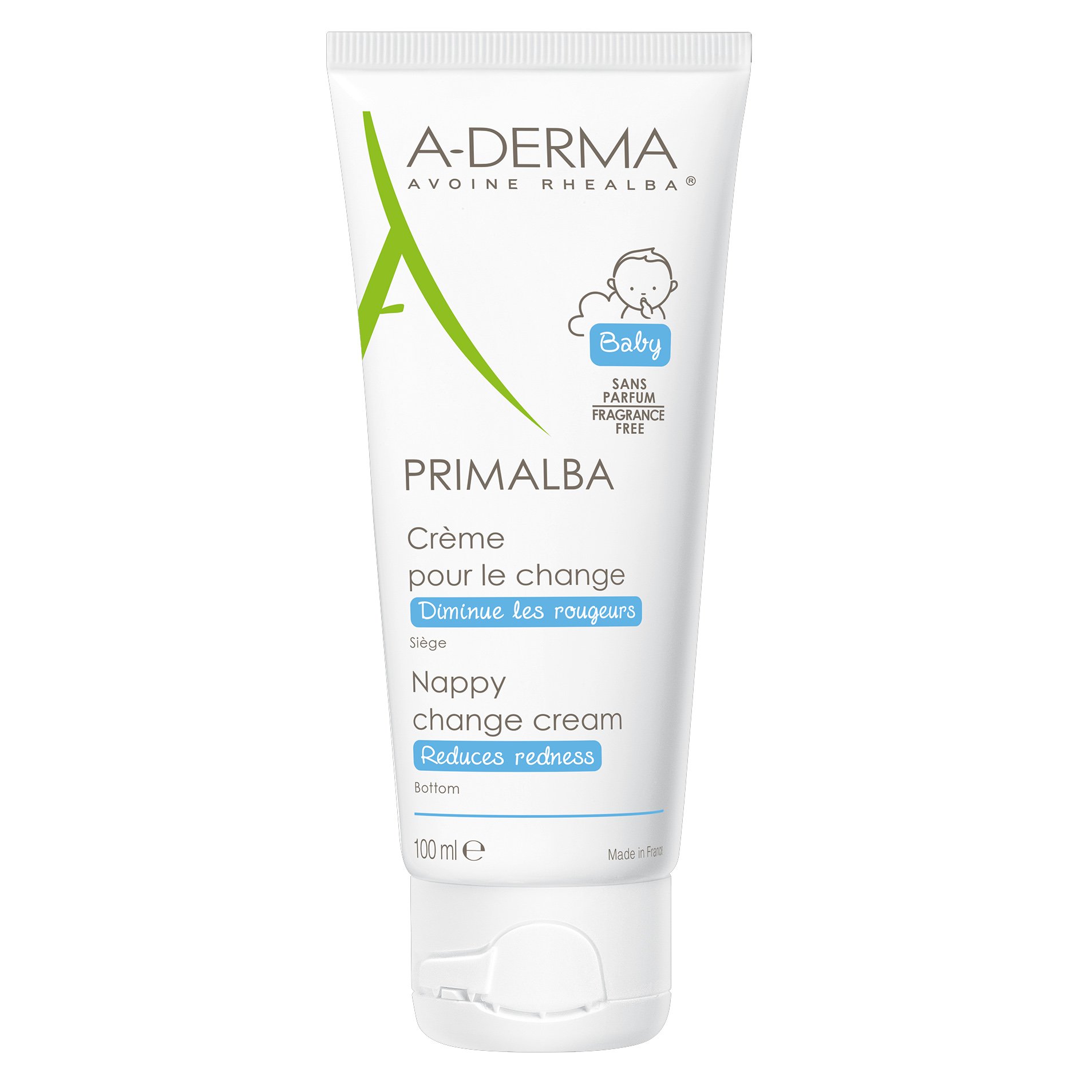 A-Derma Primalba Nappy Change Cream Βρεφική Κρέμα για την Προστασία των Γλουτών σε Κάθε Αλλαγή Πάνας 100ml