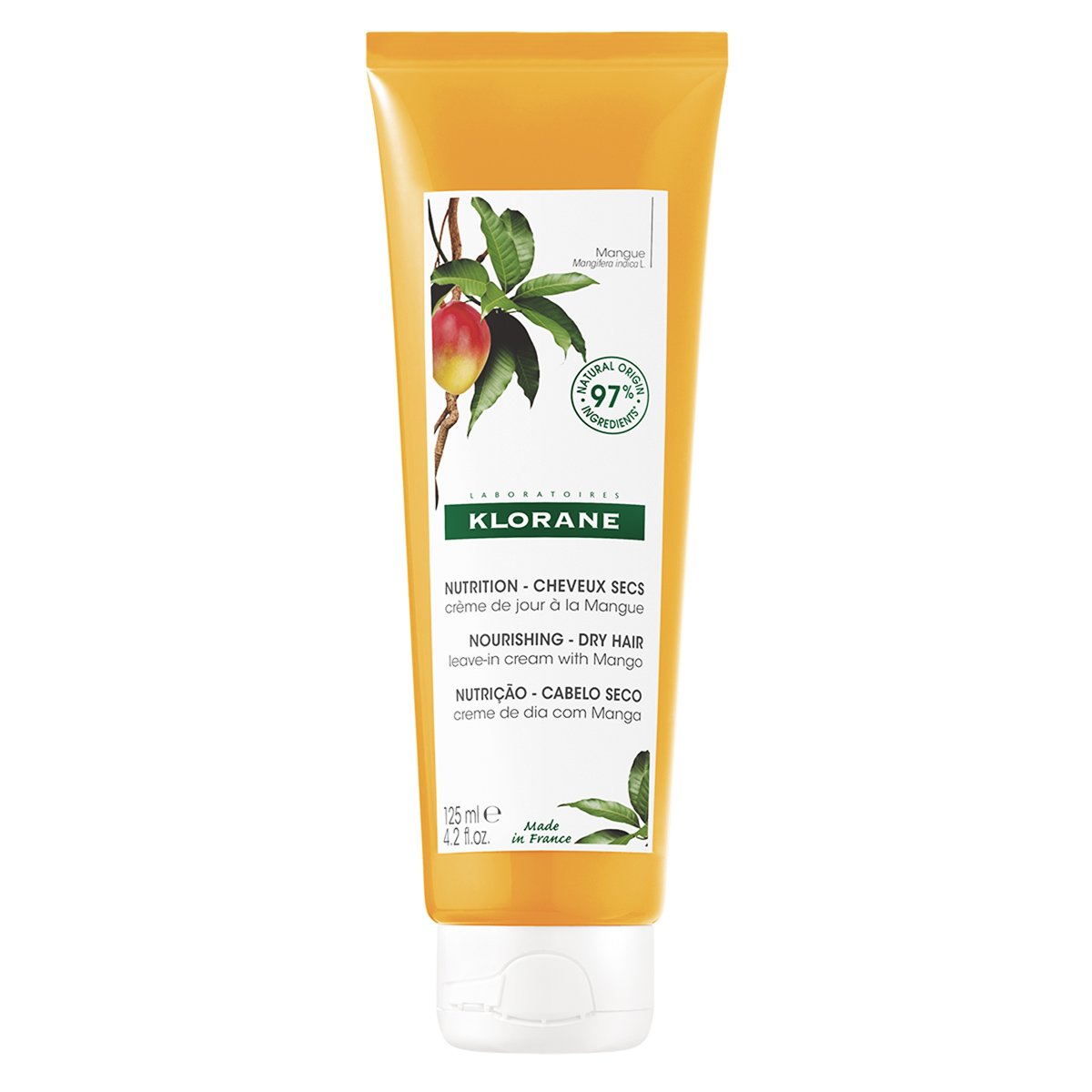 Klorane Mangue Hair Κρέμα Ημέρας Μαλλιών Θρέψης και Αναδόμησης με Βούτυρο Μάνγκο BIO 125ml
