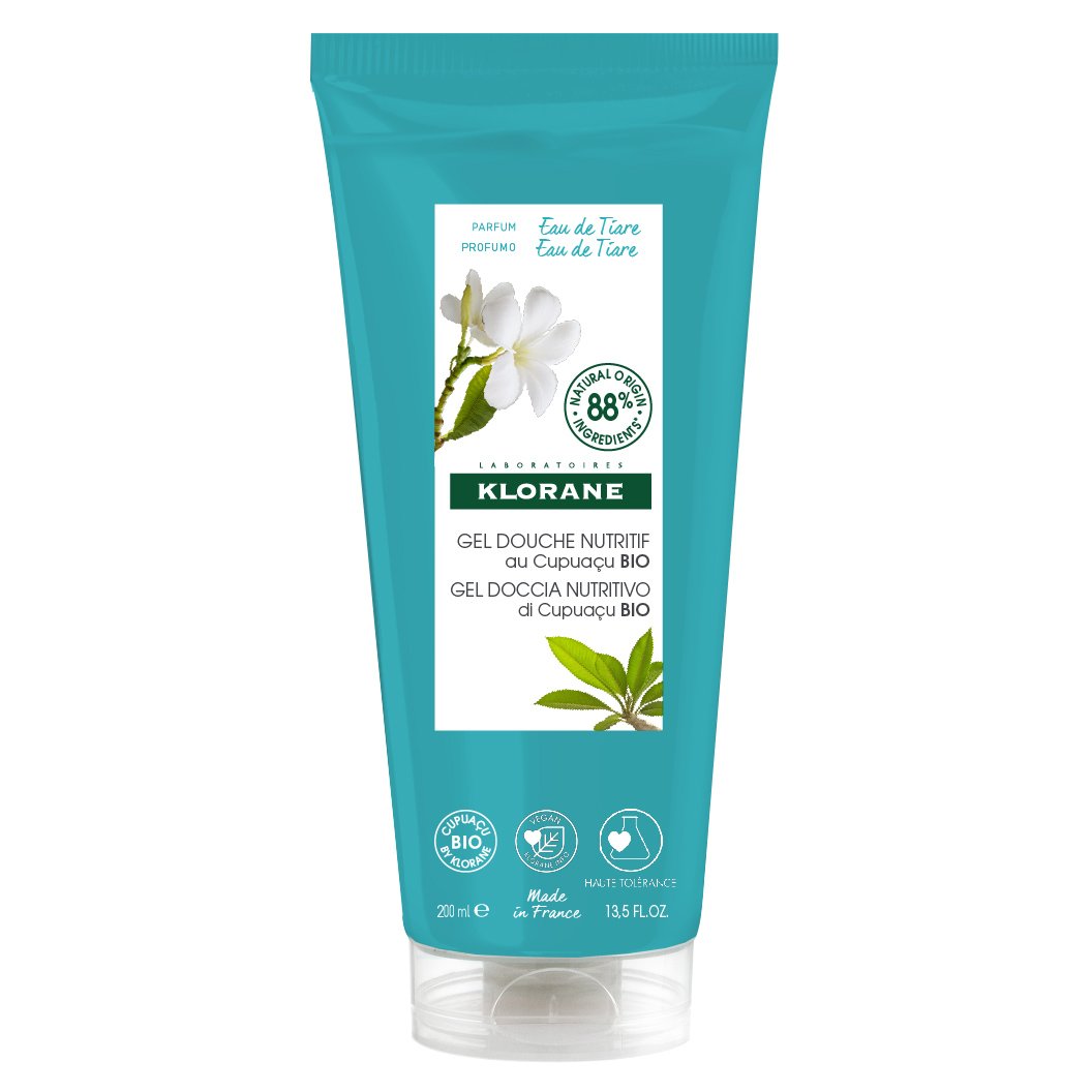 Klorane Nourishing Shower Gel with Organic Cupuacu Butter & Tiare Water Θρεπτικό Αφρόλουτρο με Άρωμα Νερού Γαρδένιας 200ml