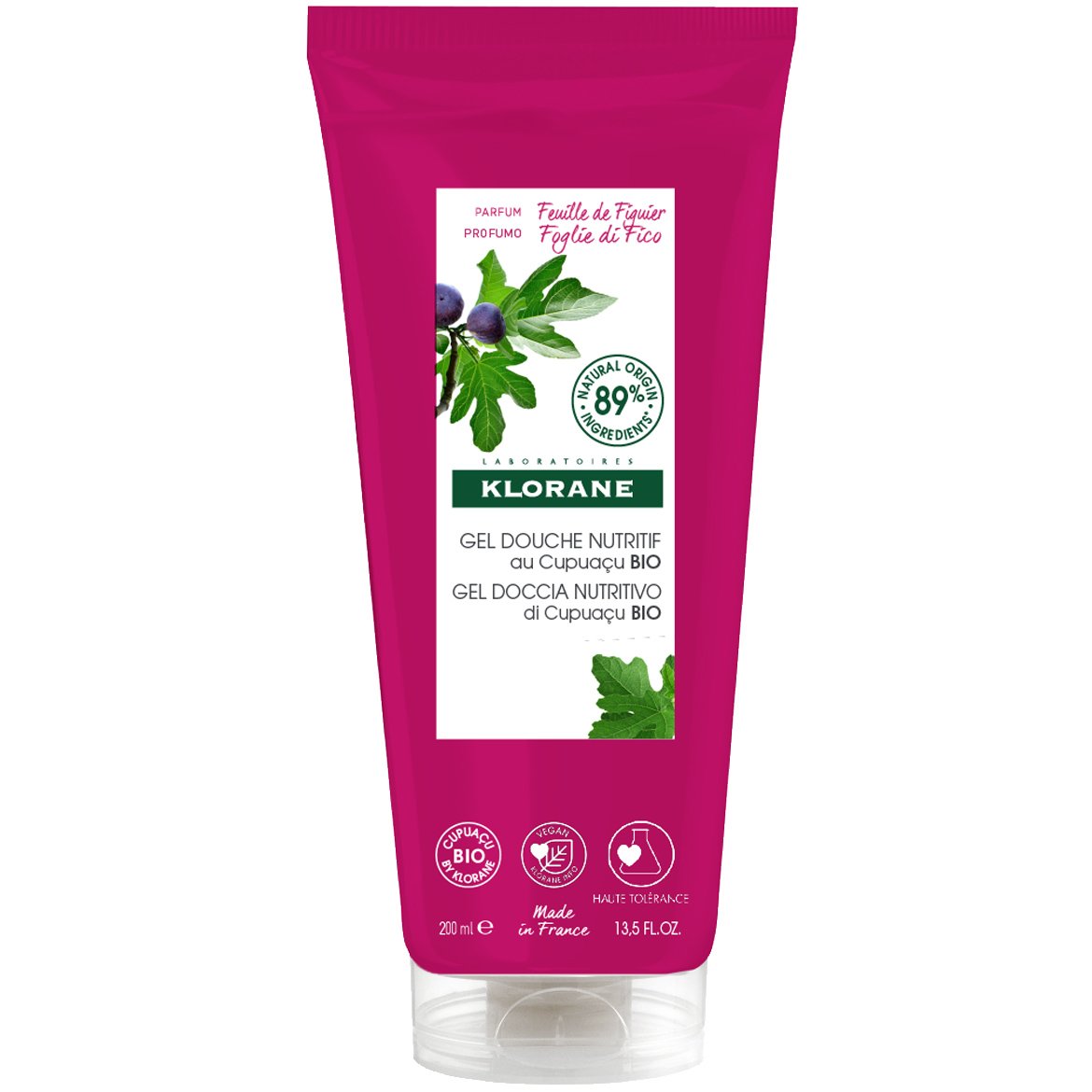 Klorane Nourishing Shower Gel with Organic Cupuacu Fig Leaf Θρεπτικό Αφρόλουτρο σε Μορφή Gel με Αιθέριο Έλαιο Σύκου 200ml