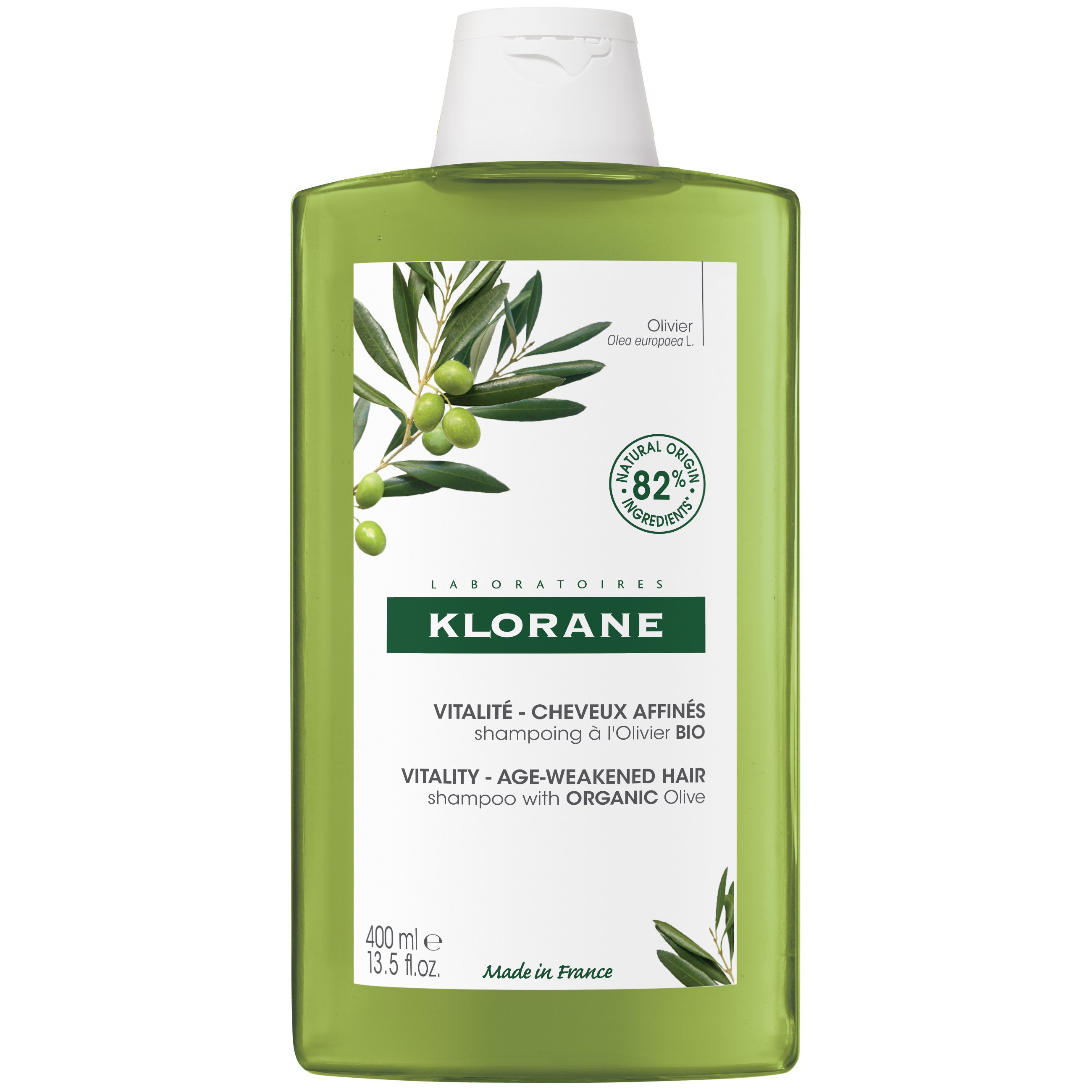 Klorane Olivier Shampoo for Age-Weakened Hair with Organic Olive 400ml,Σαμπουάν για Πυκνότητα & Ζωντάνια σε Αδύναμα Μαλλιά με Εκχύλισμα Ελιάς