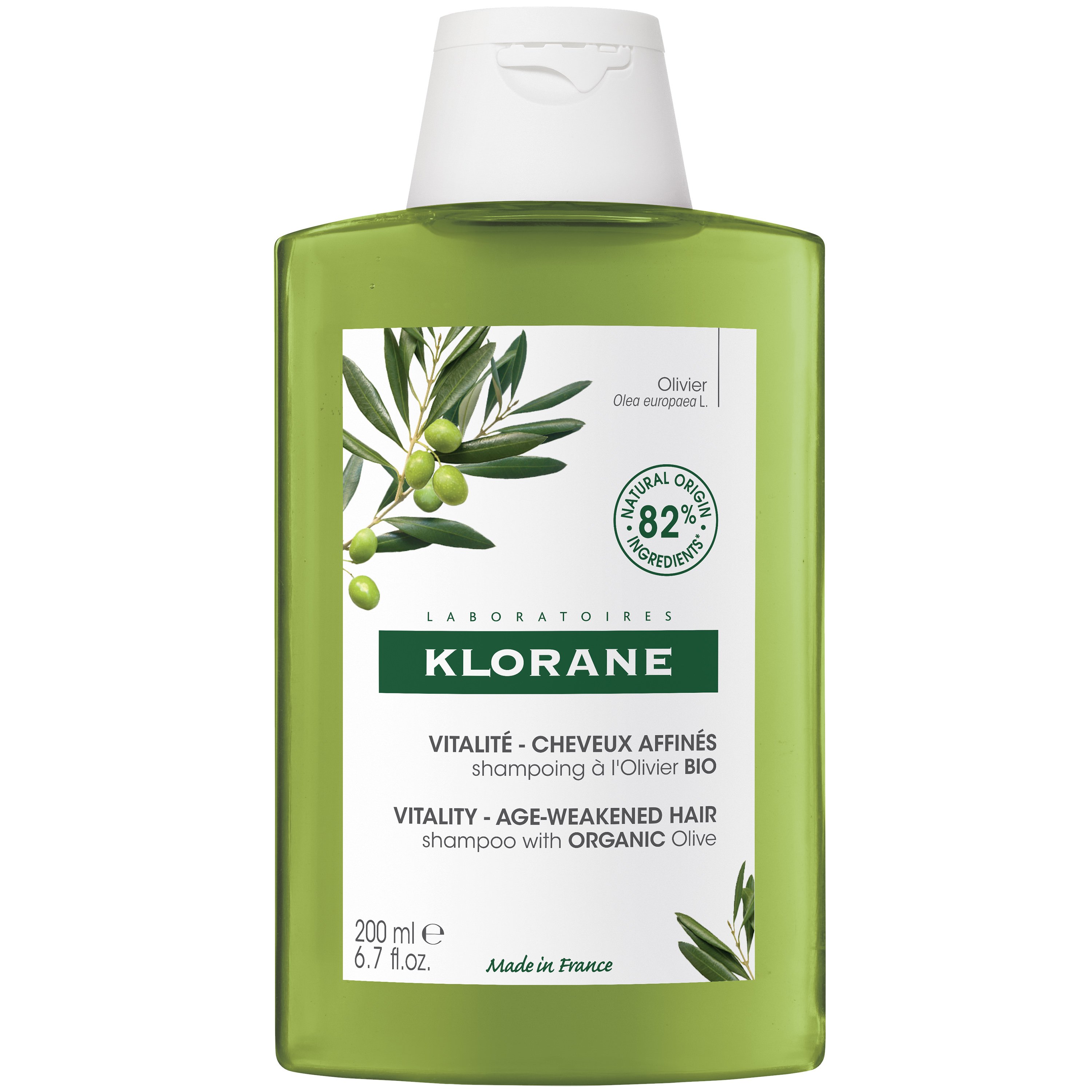 Klorane Olivier Shampoo for Age-Weakened Hair with Organic Olive Σαμπουάν με Εκχύλισμα Ελιάς για Πυκνότητα & Ζωντάνια στα Αδύναμα Μαλλιά 200ml
