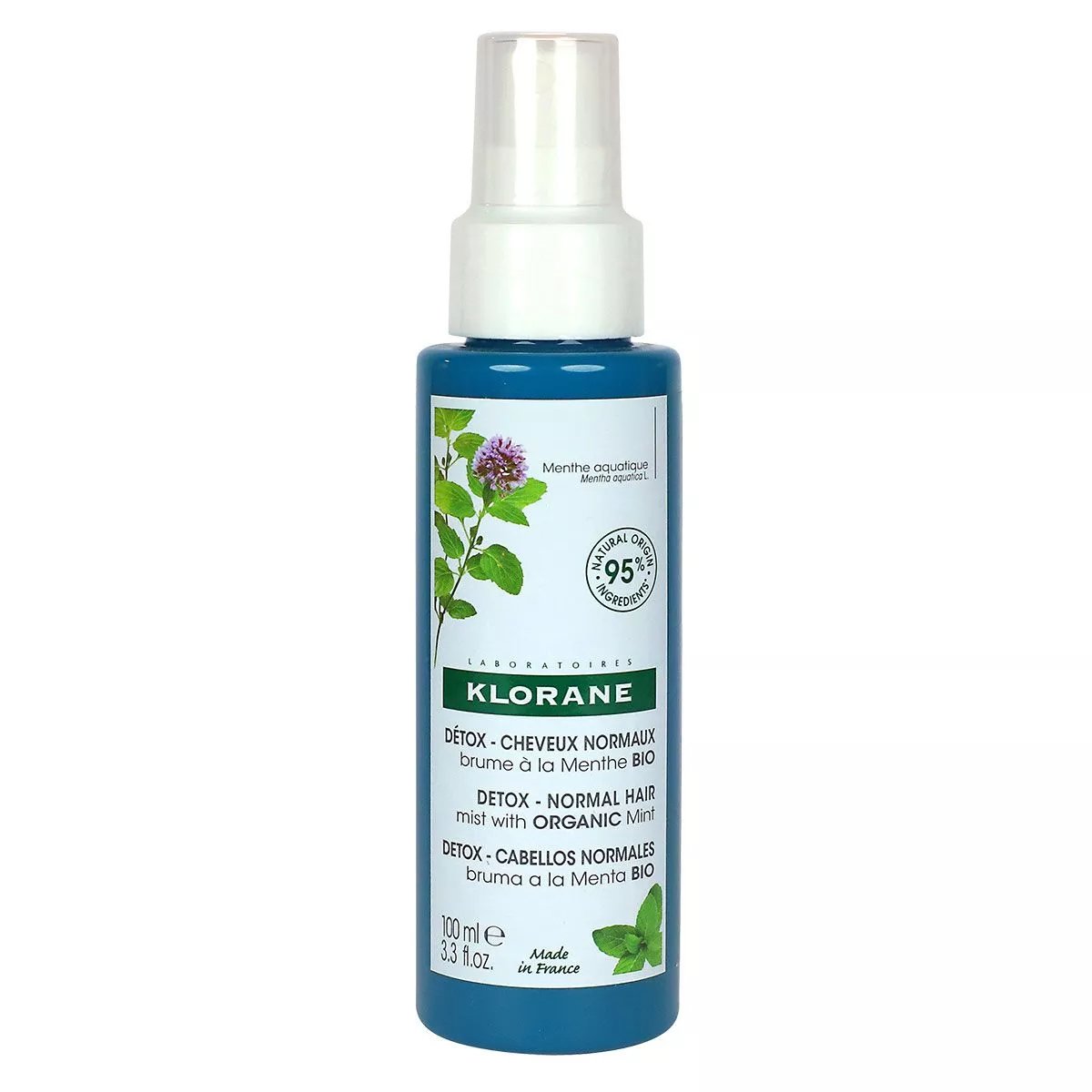 Klorane Klorane Aquatic Mint Anti-Pollution Purifying Mist Αναζωογονητικό Σπρέι Μαλλιών με Βιολογική Υδάτινη Μέντα 100ml