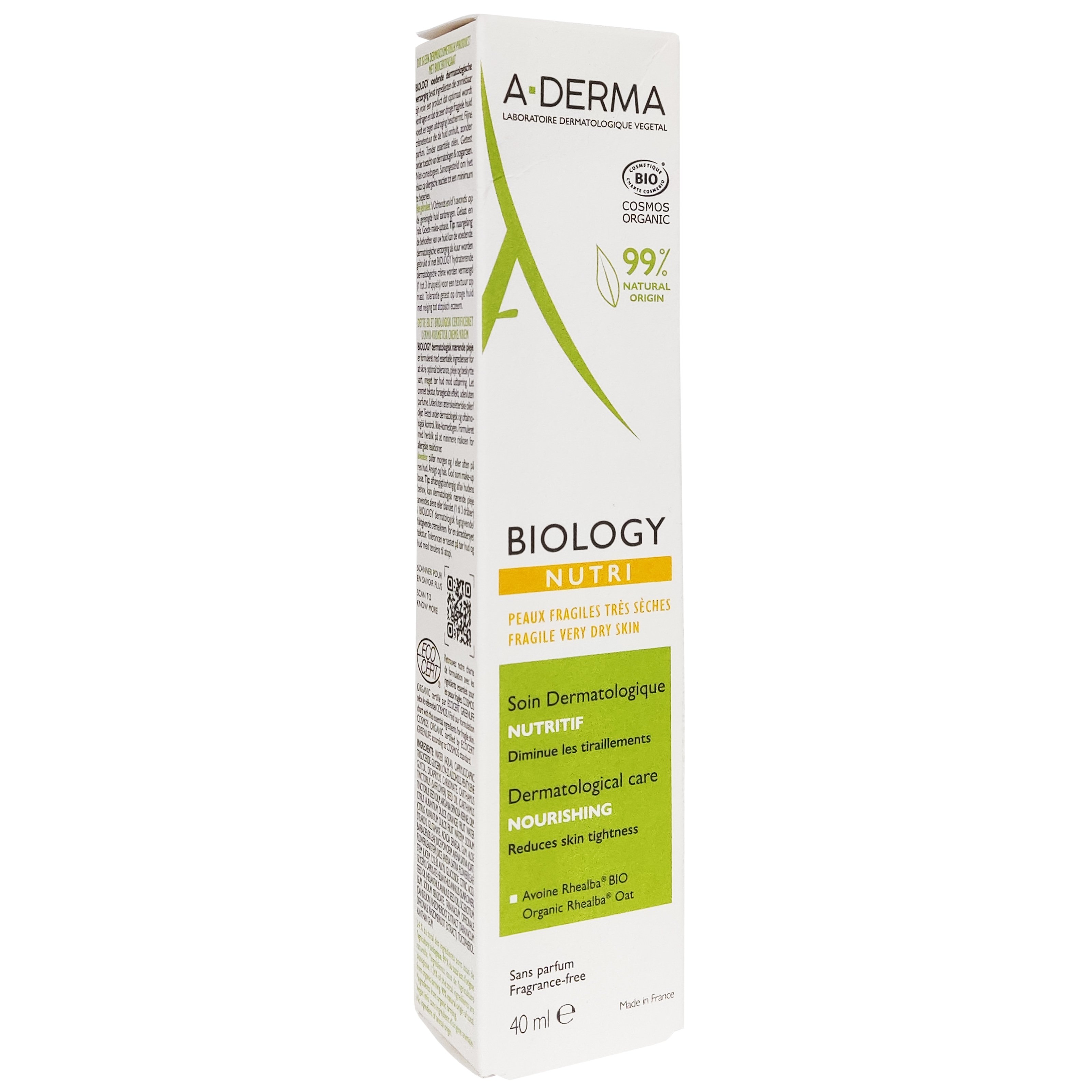 A-Derma A-Derma Biology Nutri Dermatological Care Nourishing Δερματολογική Φροντίδα Θρέψης 40ml