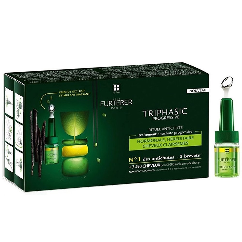 Rene Furterer Triphasic Progressive Anti-Hair Loss Ritual Αγωγή Κατά της Προοδευτικής Τριχόπτωσης 8 ampoules x 5,5ml