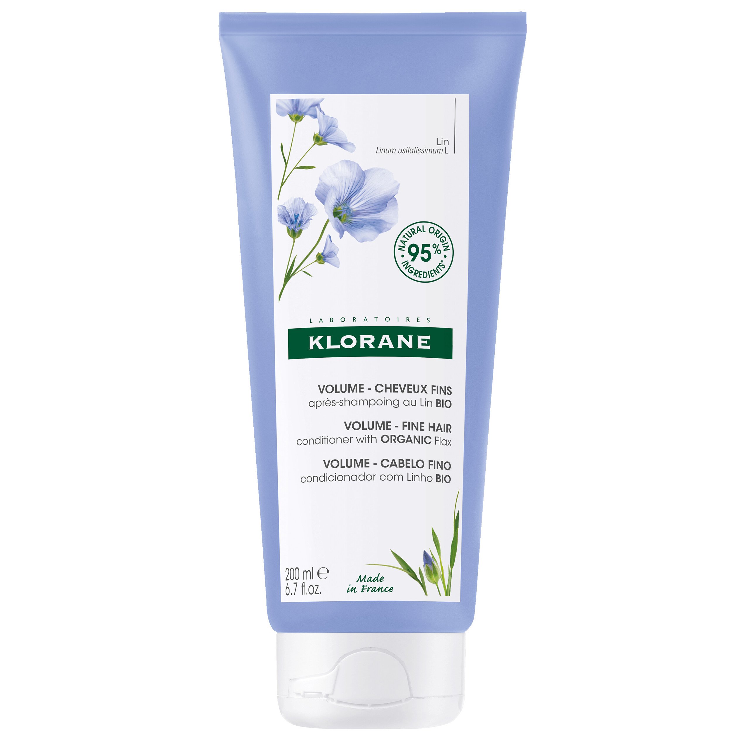 Klorane Klorane Volume Apres Μαλακτική Κρέμα με Βιολογικό Λινάρι 200ml