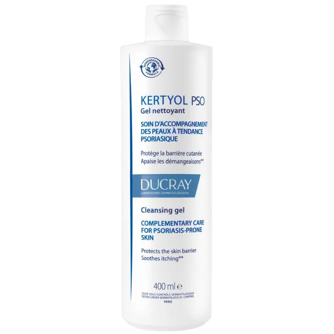 Ducray Kertyol P.S.O. Cleansing Gel Nettoyant Face & Body Gel Καθαρισμού Προσώπου, Σώματος για το Ατοπικό Δέρμα με Τάση Ψωρίασης 400ml