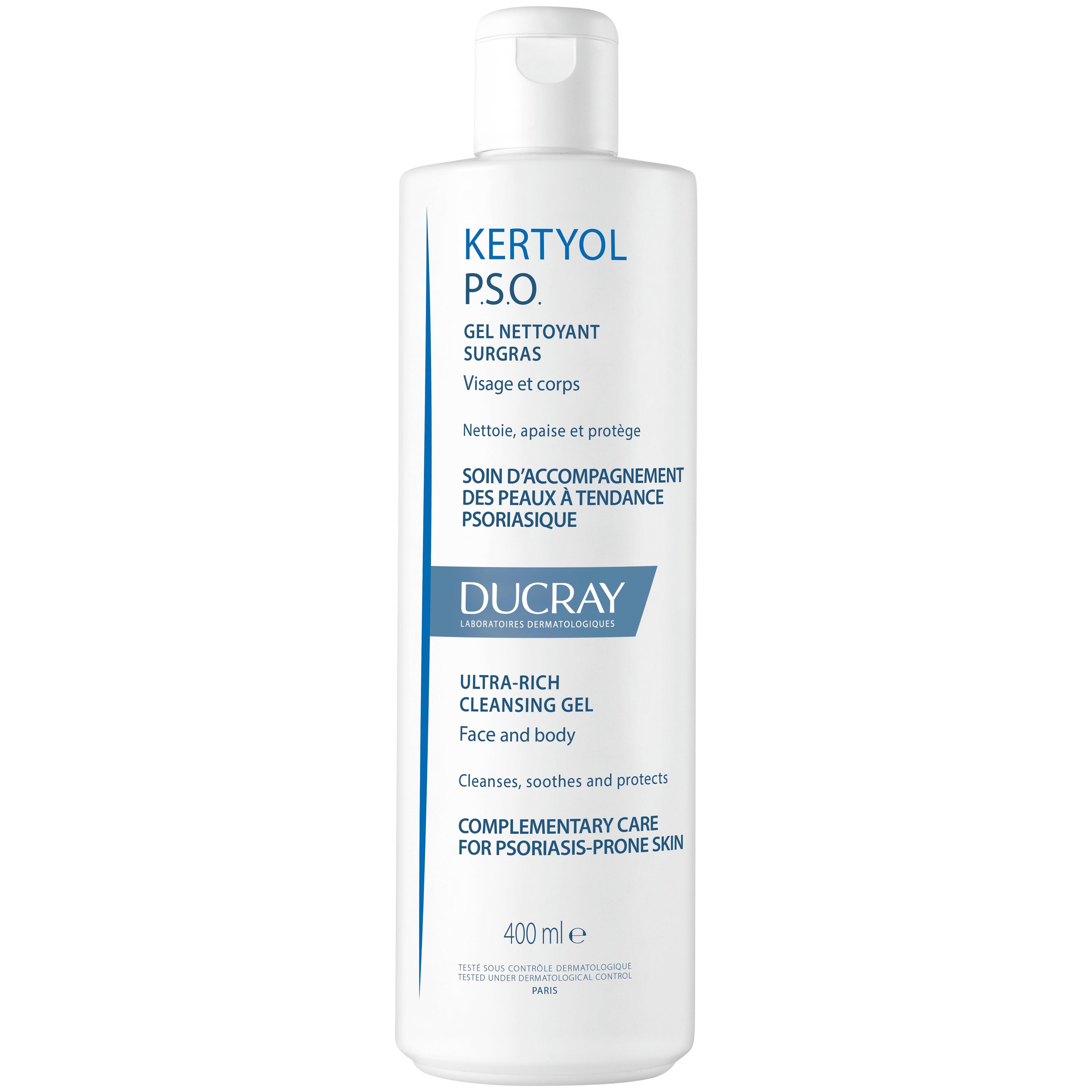 Ducray Kertyol P.S.O. Gel Nettoyant Surgras Εξαιρετικά Πλούσιο Gel Καθαρισμού για το Ατοπικό Δέρμα με Τάση Ψωρίασης 400ml