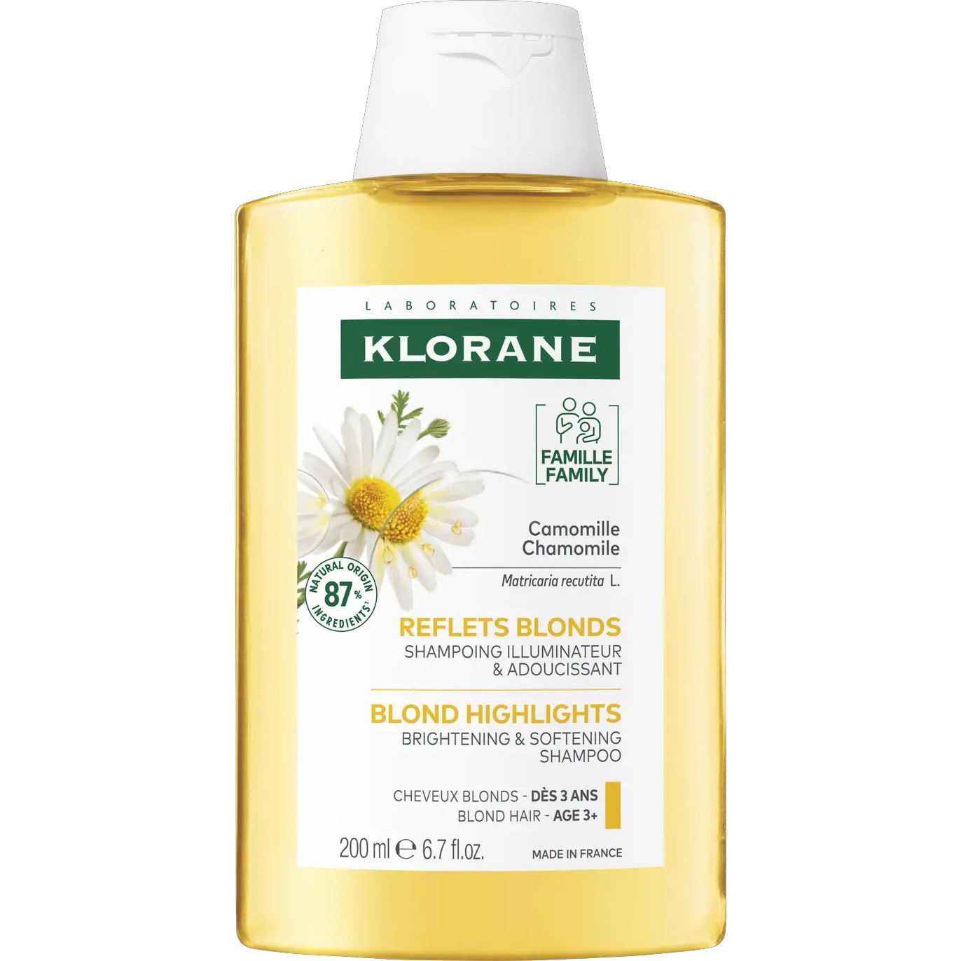 Klorane Chamomile Shampoo Σαμπουάν για Ξανθιές Ανταύγειες με Χαμομήλι 200ml