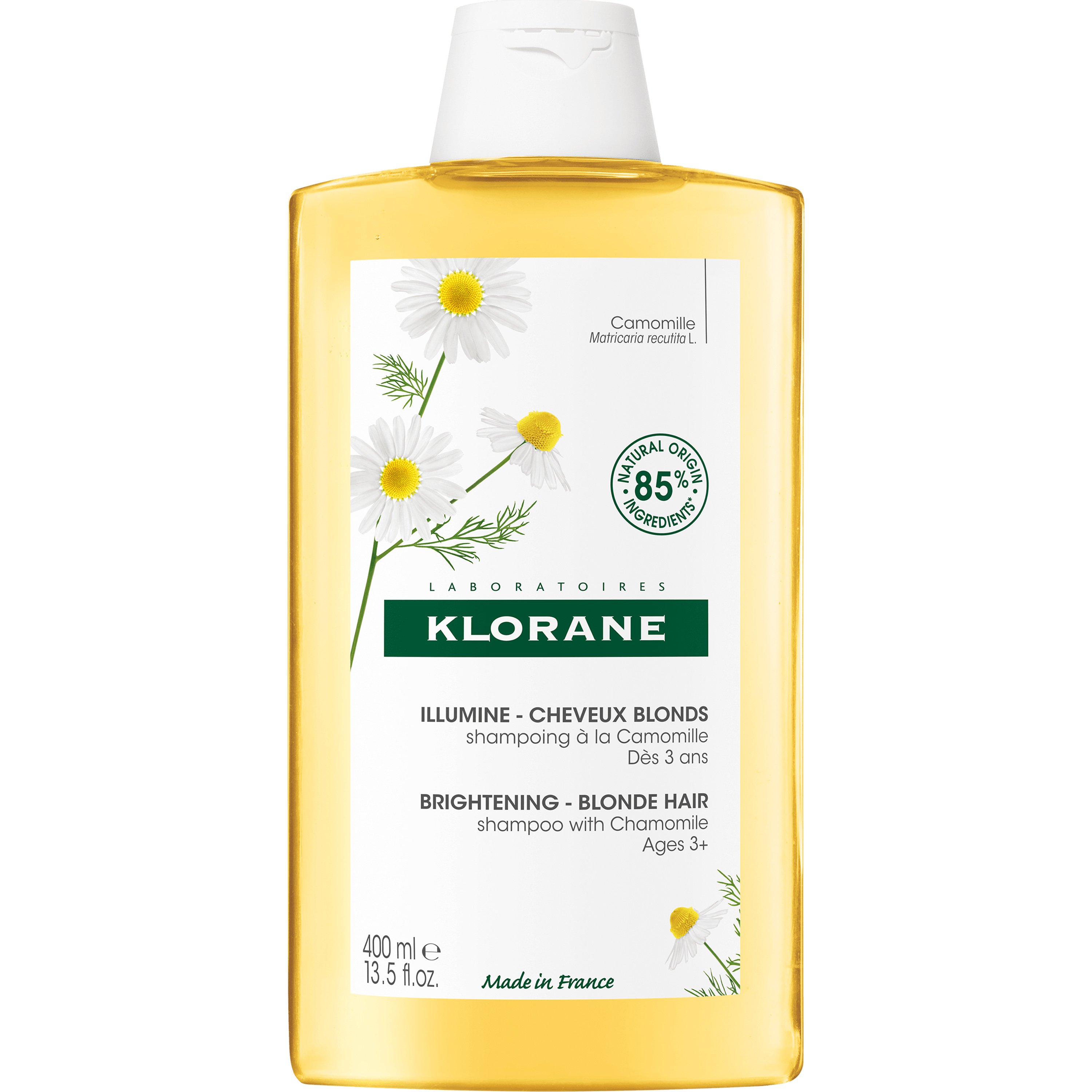 Klorane Camomille Brightening Blonde Hair Shampoo Σαμπουάν για Ξανθιές Ανταύγειες με Χαμομήλι 400ml