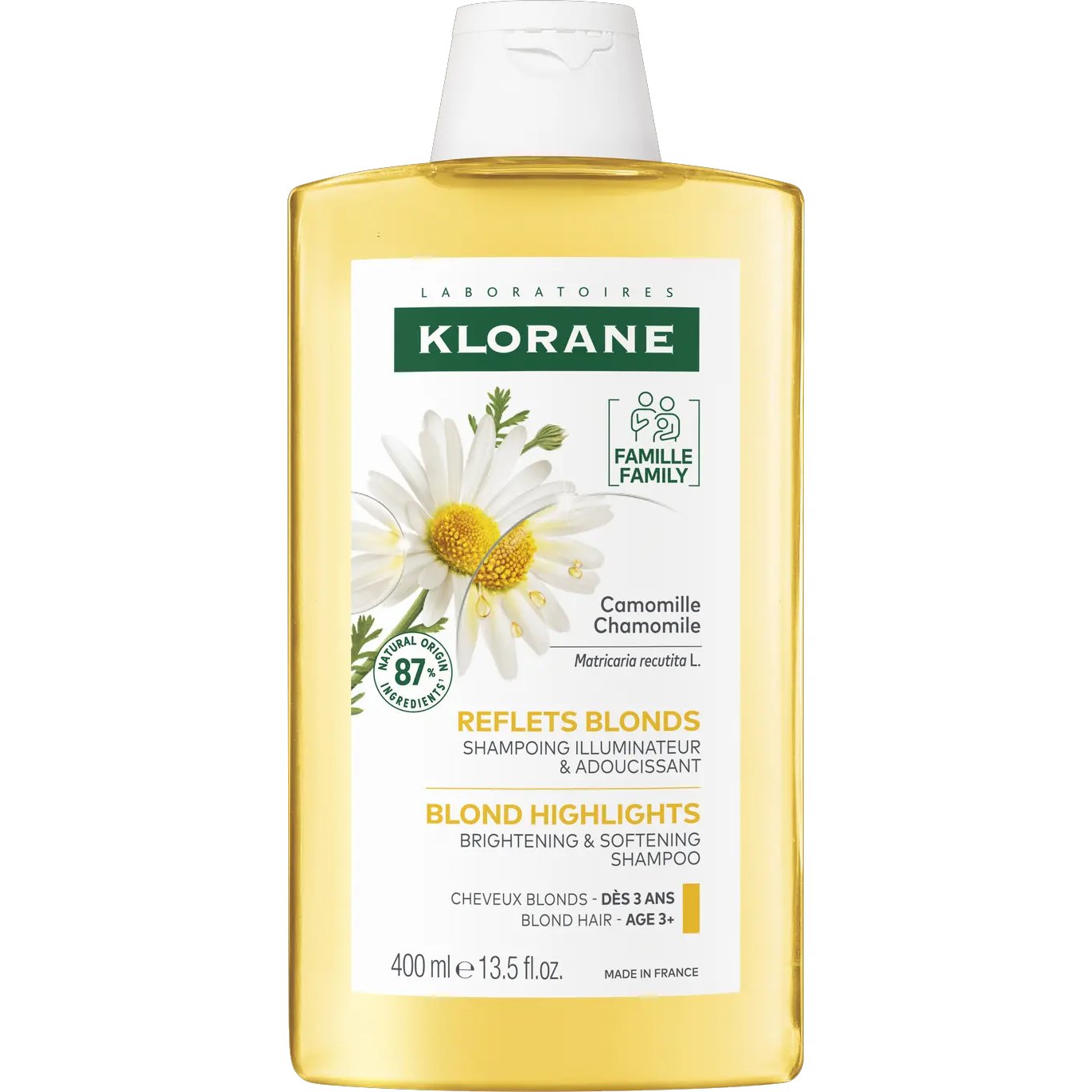 Klorane Camomille Brightening Blonde Hair Shampoo Σαμπουάν για Ξανθιές Ανταύγειες με Χαμομήλι 400ml