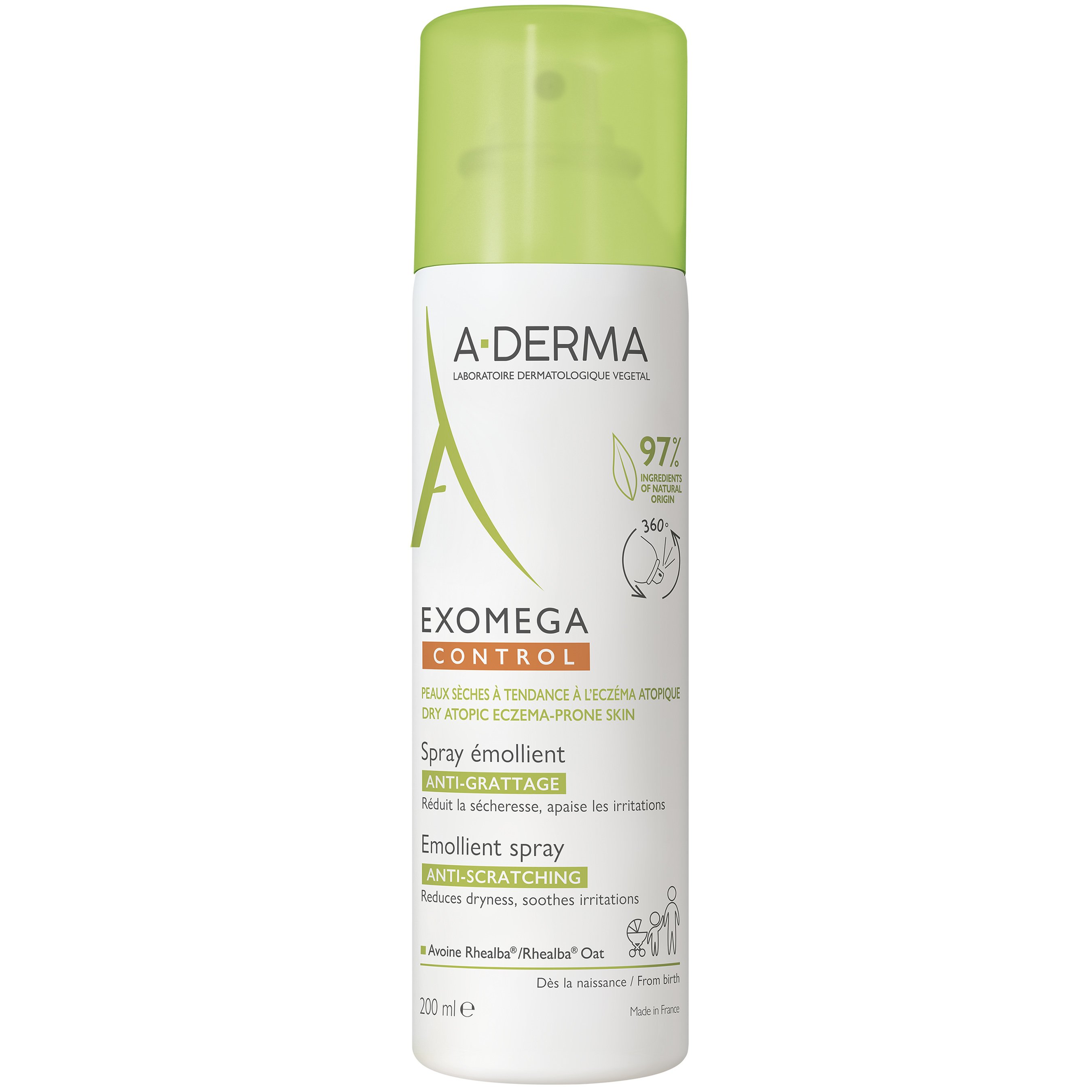 A-Derma Exomega Control Emollient Καταπραϋντικό Spray Κατά της Φαγούρας για Ατοπικό ή Πολύ Ξηρό Δέρμα 200ml