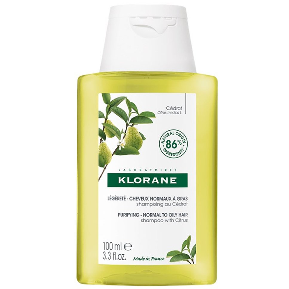 Klorane Travel Size Purifying Shampoo With Citrus Pulp Εξυγιαντικό Σαμπουάν με Κίτρο για Κανονικά – Λιπαρά Μαλλιά 100ml