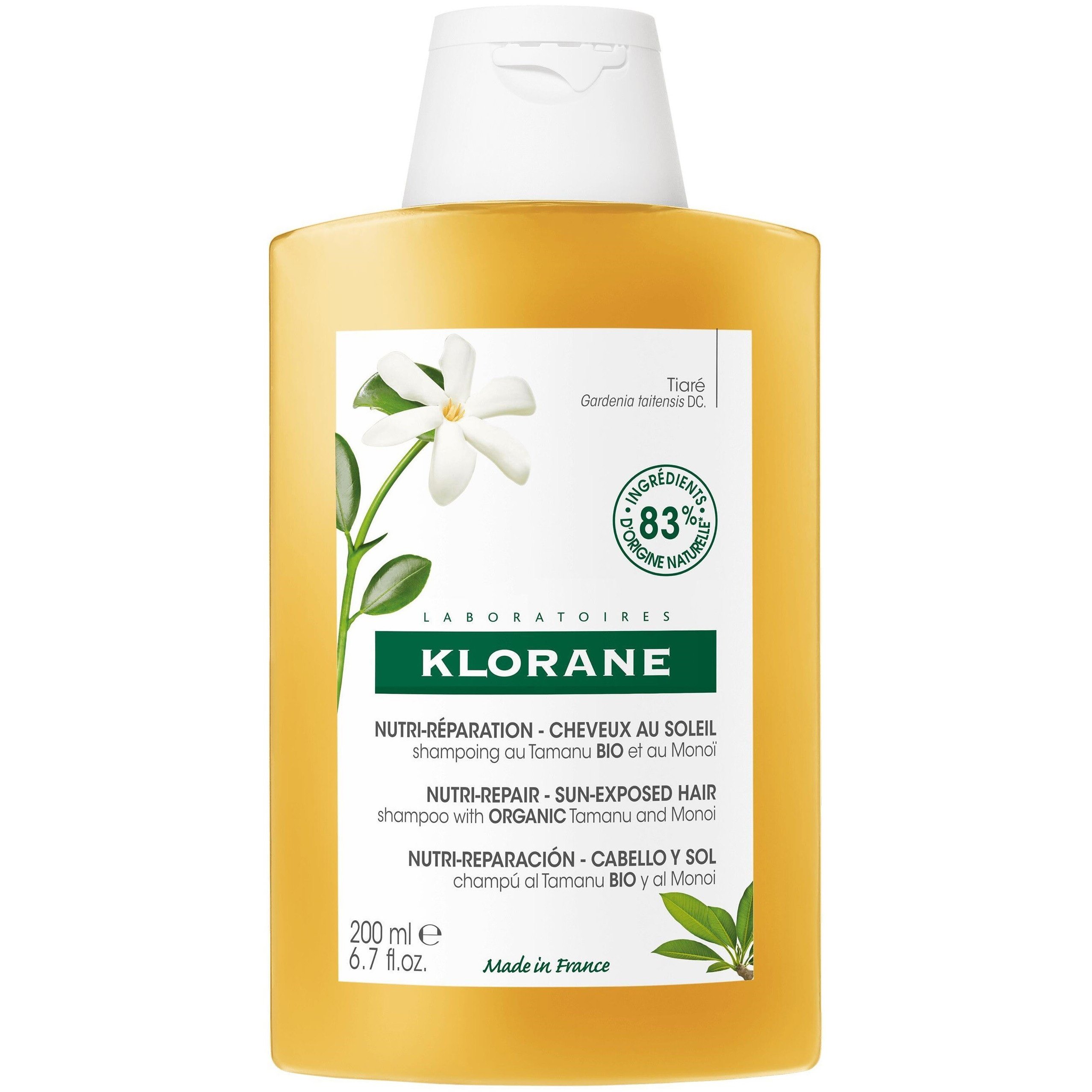 Klorane Nutri-Repair for Sun Exposed Hair Σαμπουάν Θρέψης - Επανόρθωσης με Βιολογικό Tamanu & Monoi 200ml